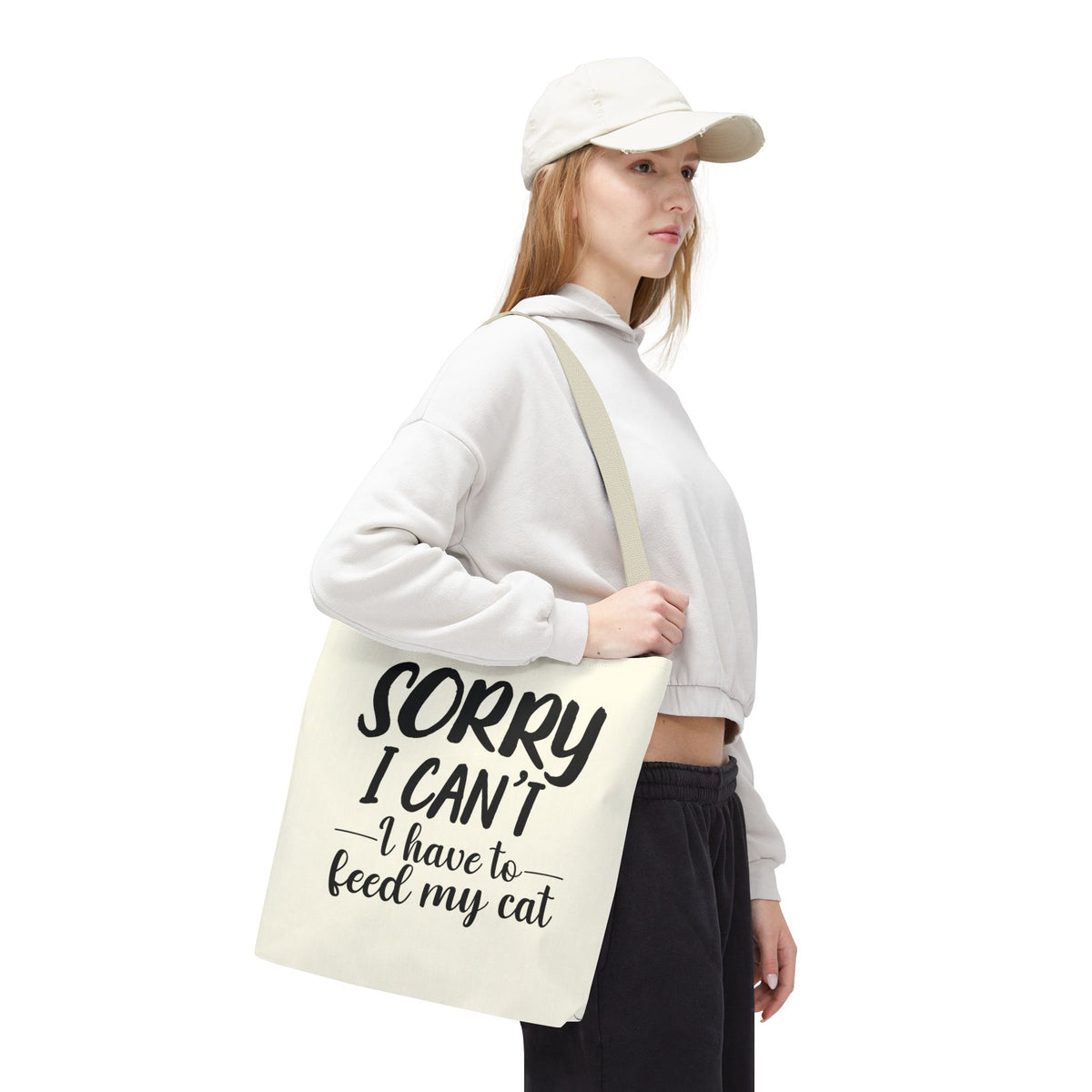 Feed My Cat Tote Bag (Cream)