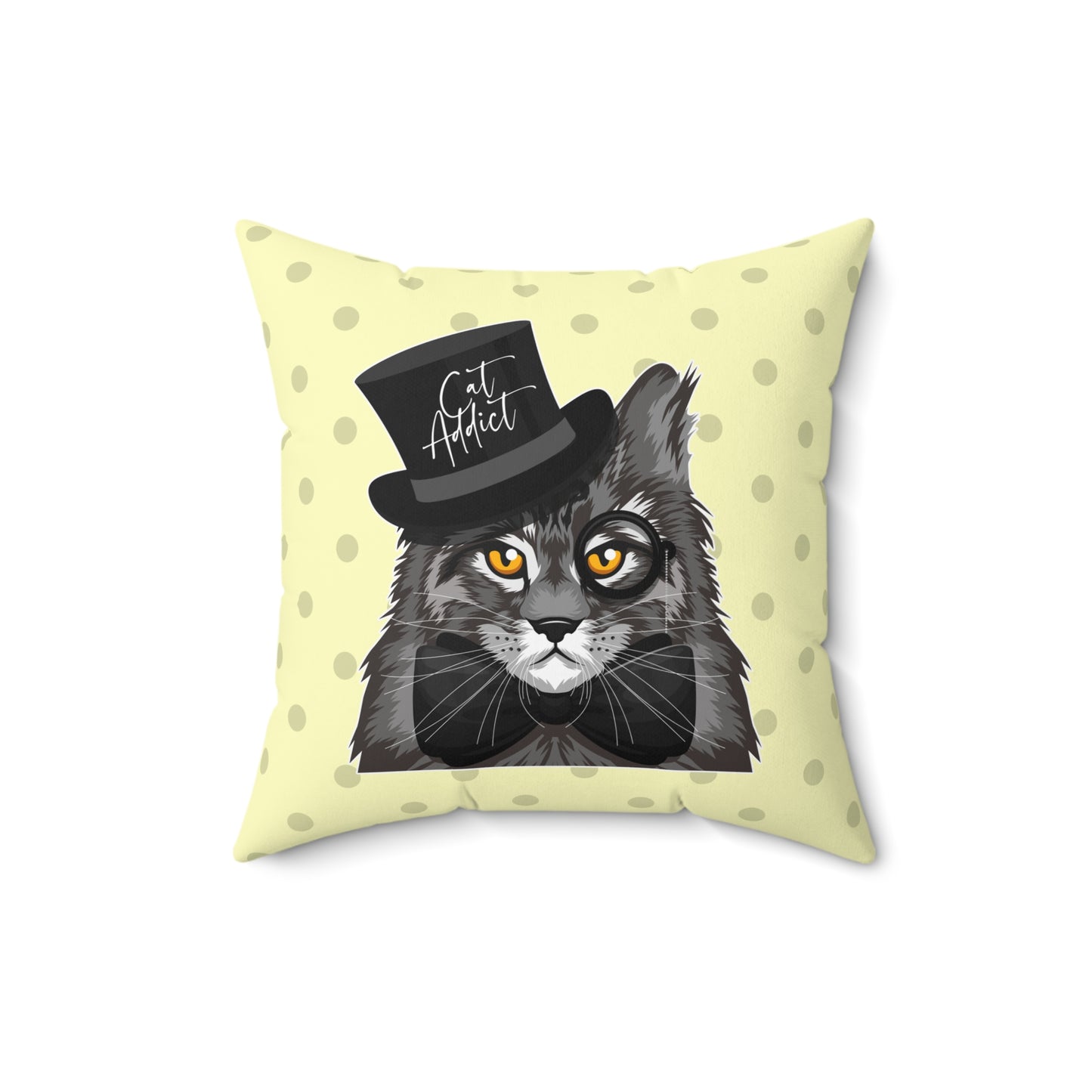 Cat Addict Throw Pillow