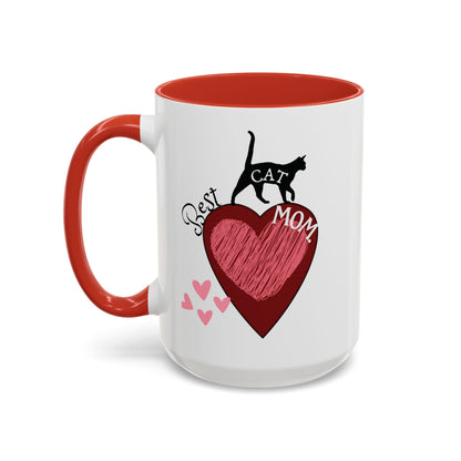 Best Cat Mom Accent Mug