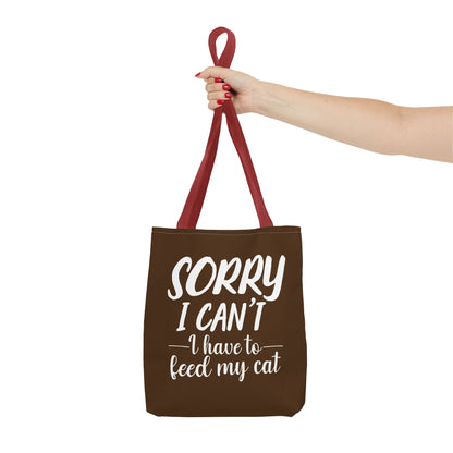 Feed My Cat Tote Bag (Brown)