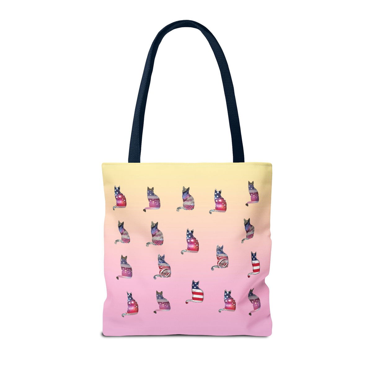 Patriotic Cat Love Tote Bag (Pink)