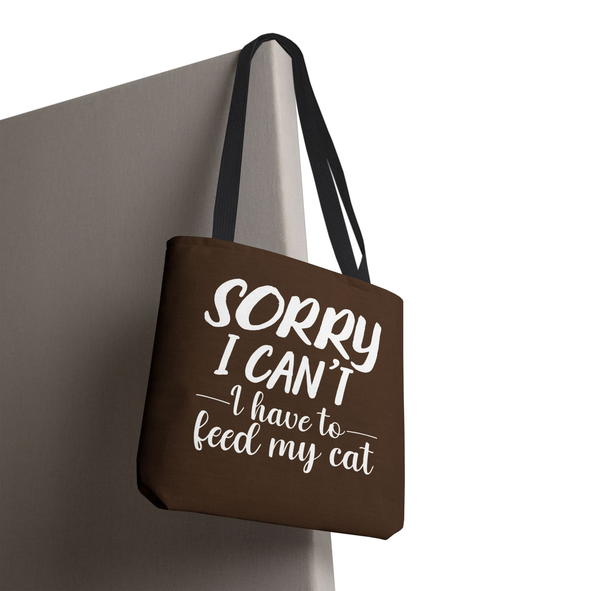 Feed My Cat Tote Bag (Brown)
