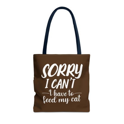 Feed My Cat Tote Bag (Brown)