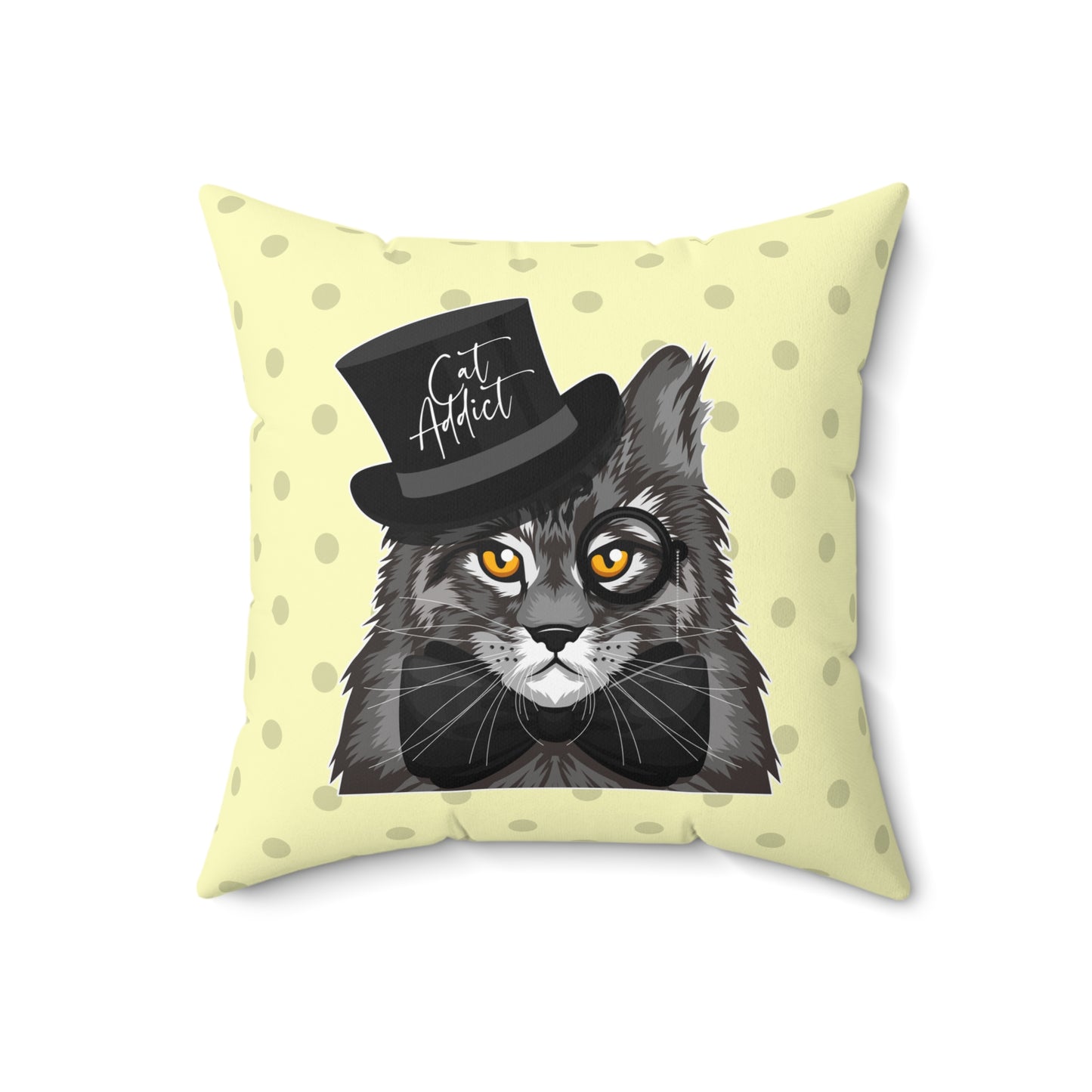 Cat Addict Throw Pillow