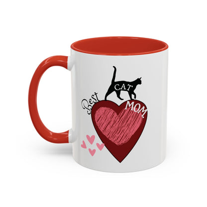 Best Cat Mom Accent Mug