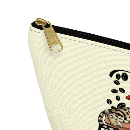 C☕ffee Beans & L❤️VE Hearts Accessory Bag