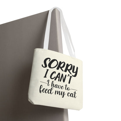 Feed My Cat Tote Bag (Cream)
