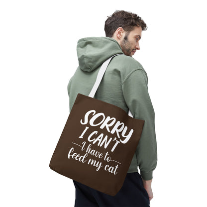Feed My Cat Tote Bag (Brown)