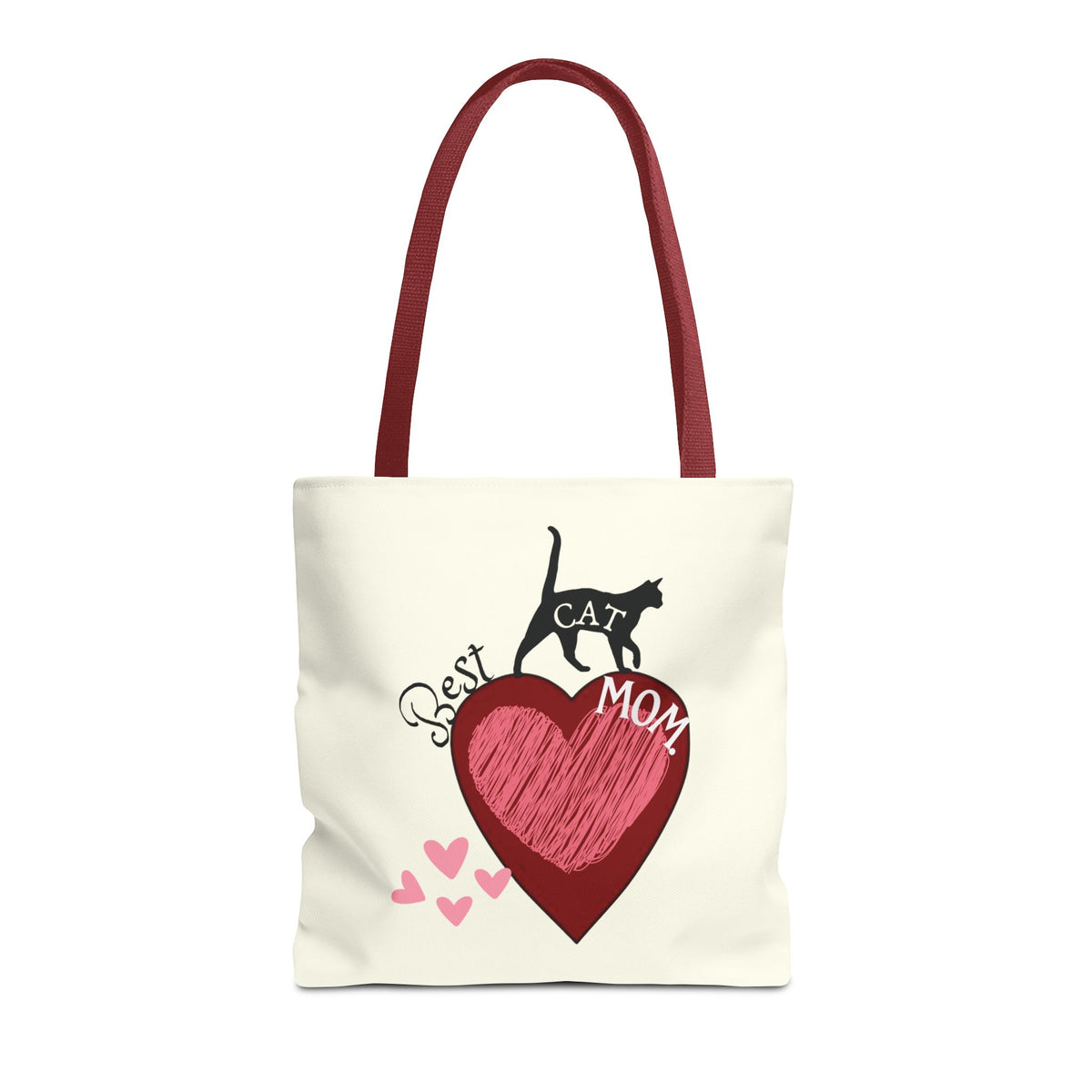 Cat Mom Heart Tote Bag