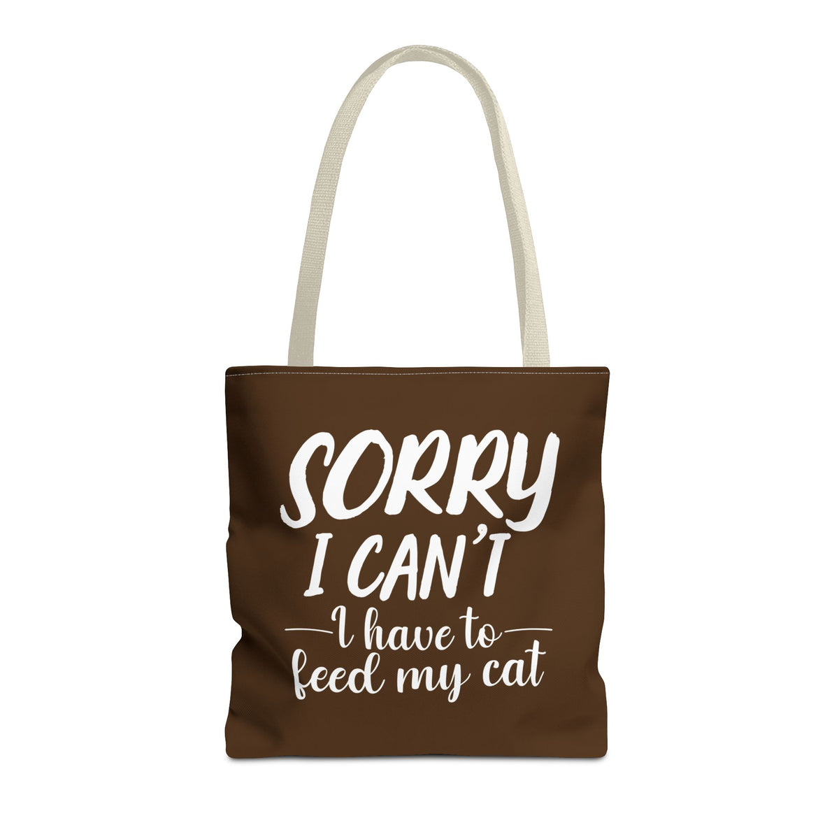 Feed My Cat Tote Bag (Brown)