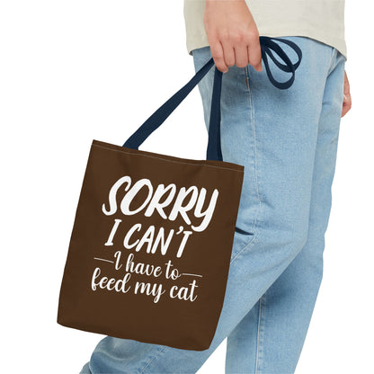 Feed My Cat Tote Bag (Brown)
