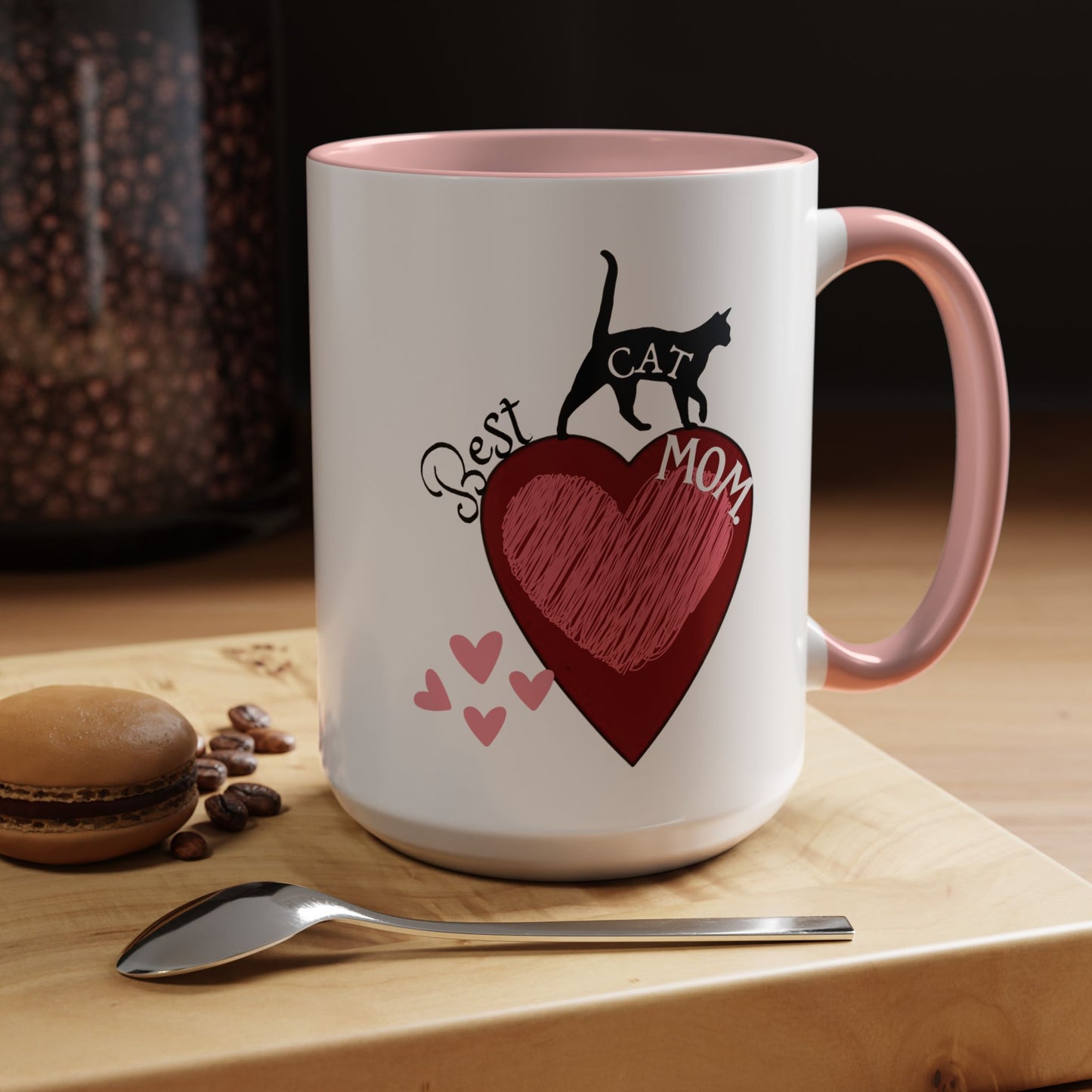 Best Cat Mom Accent Mug