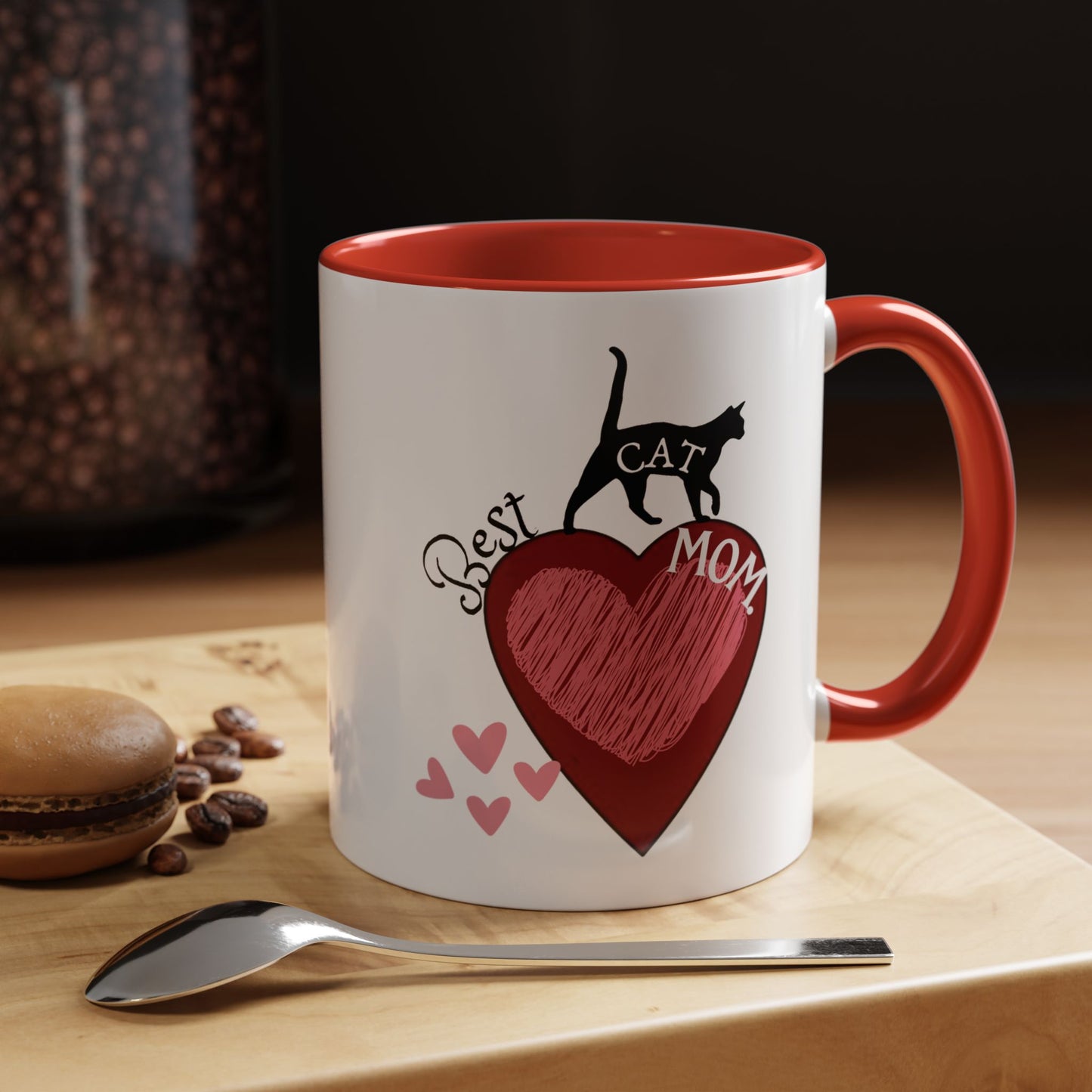 Best Cat Mom Accent Mug