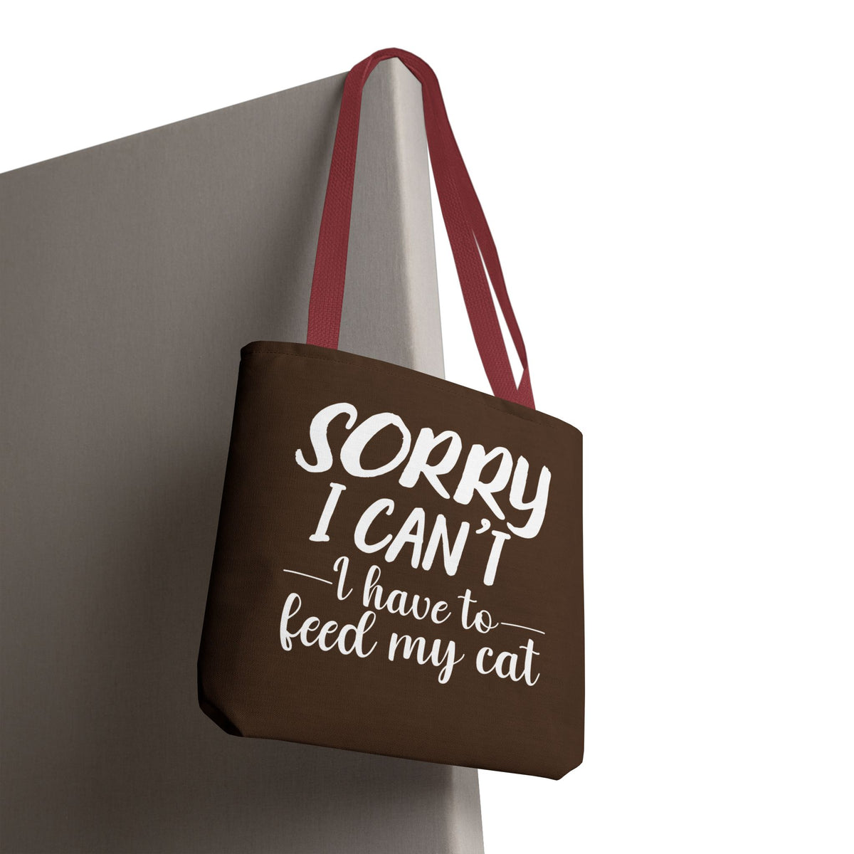 Feed My Cat Tote Bag (Brown)