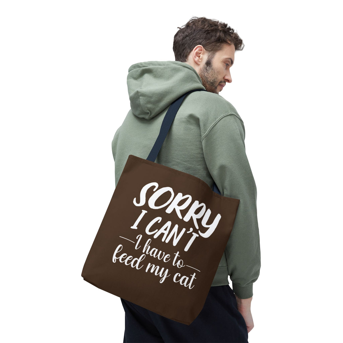 Feed My Cat Tote Bag (Brown)