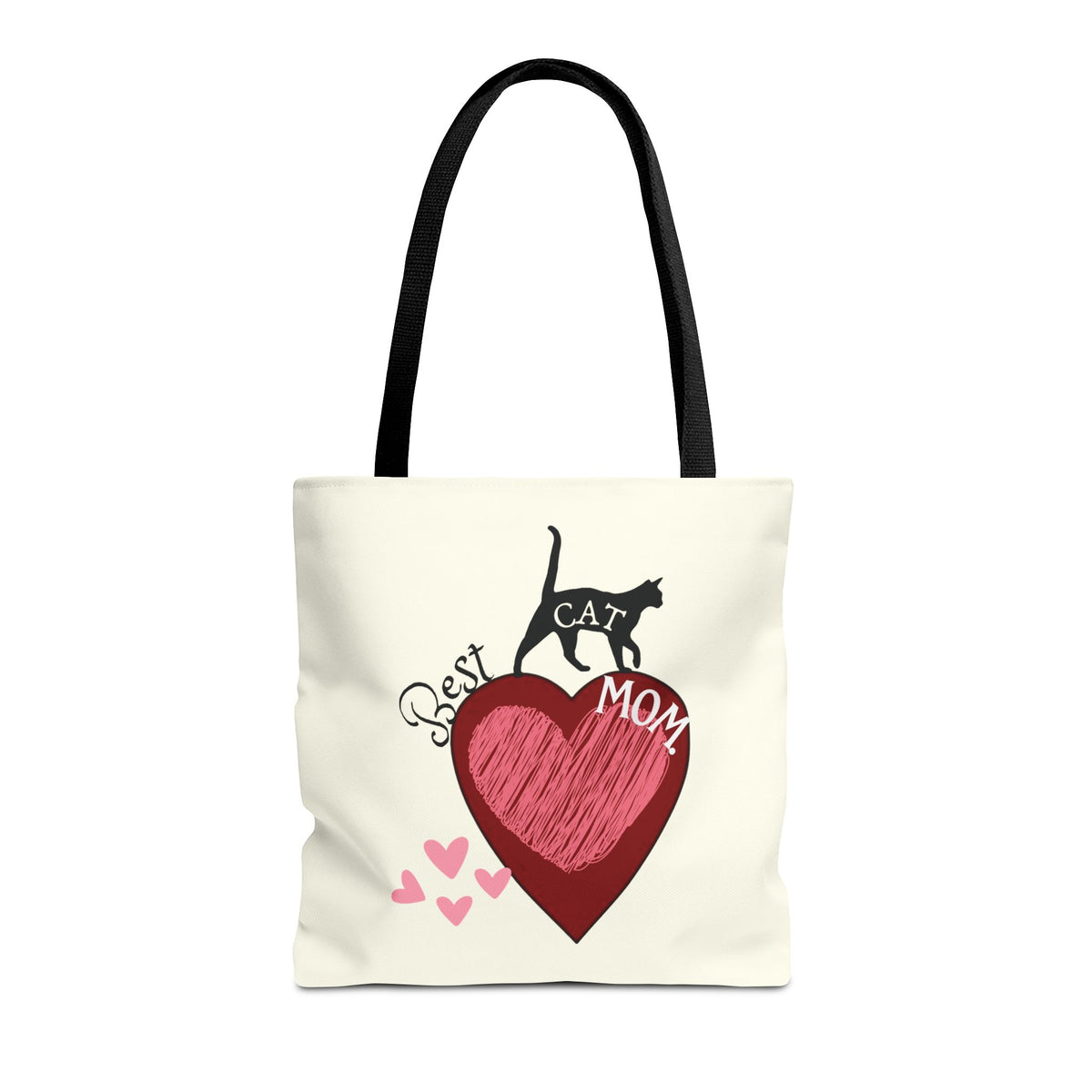 Cat Mom Heart Tote Bag
