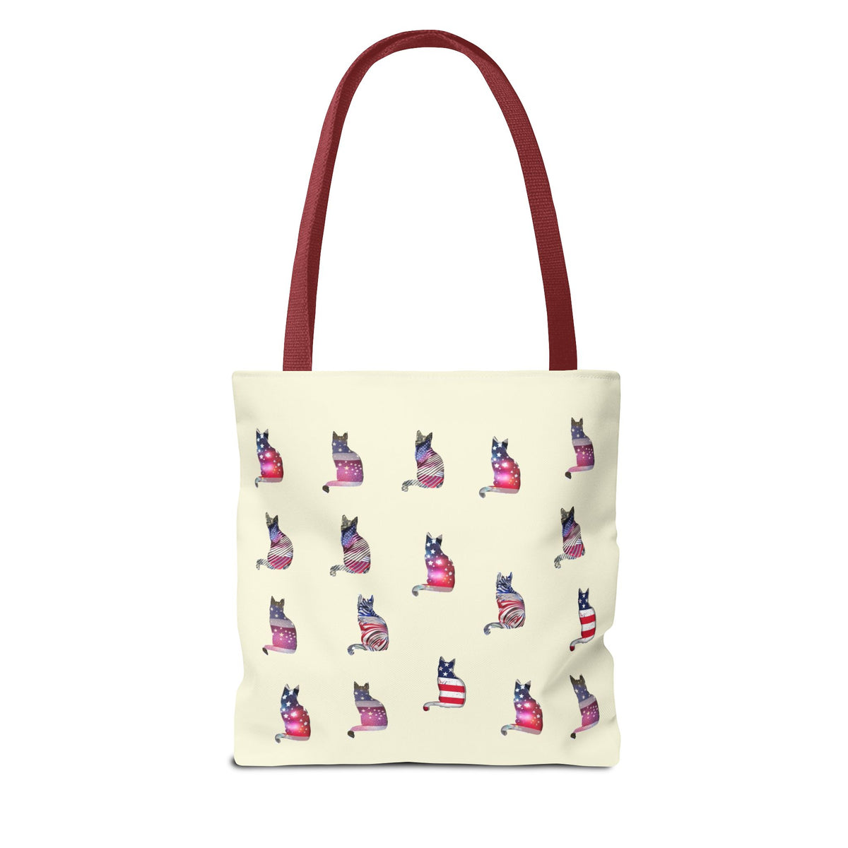 Patriotic Cat Love Tote Bag (Cream)