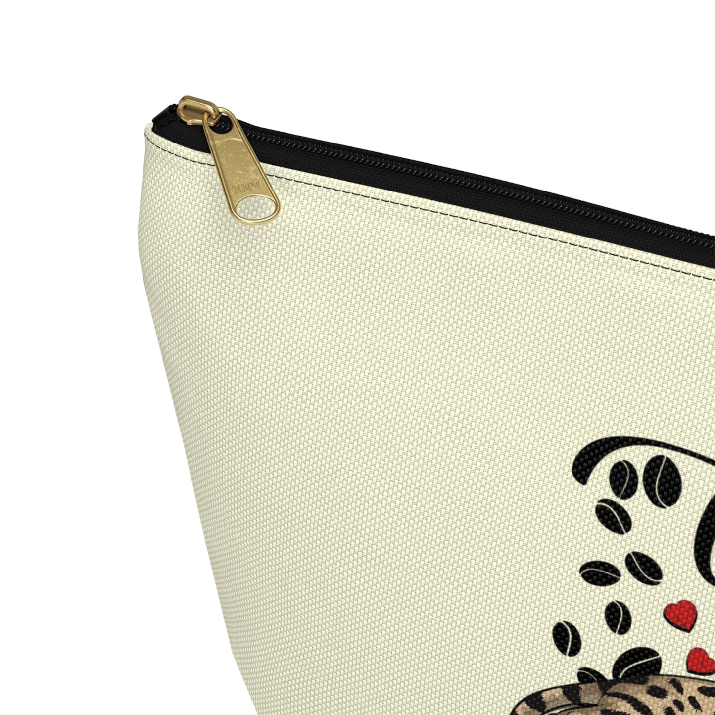 C☕ffee Beans & L❤️VE Hearts Accessory Bag