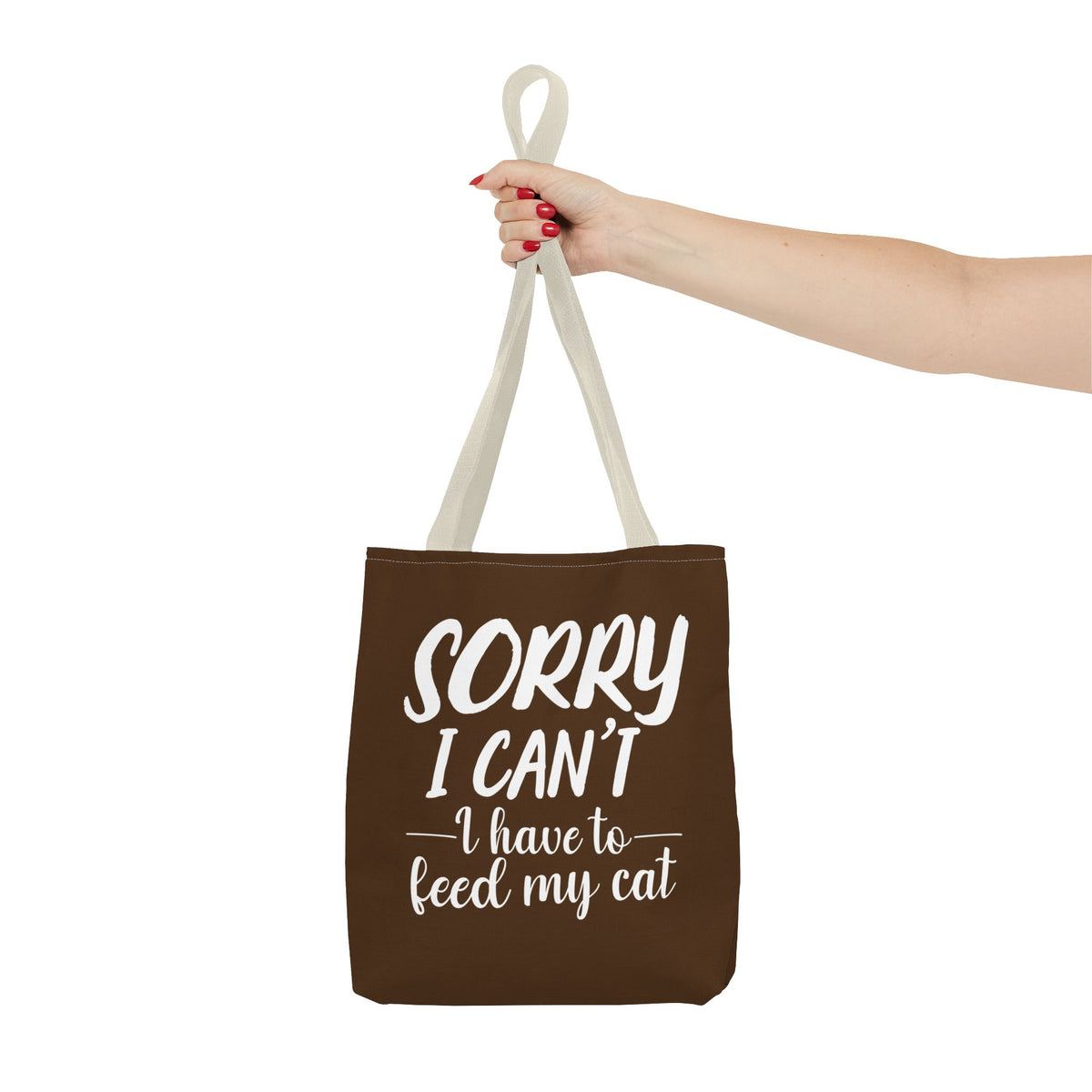 Feed My Cat Tote Bag (Brown)