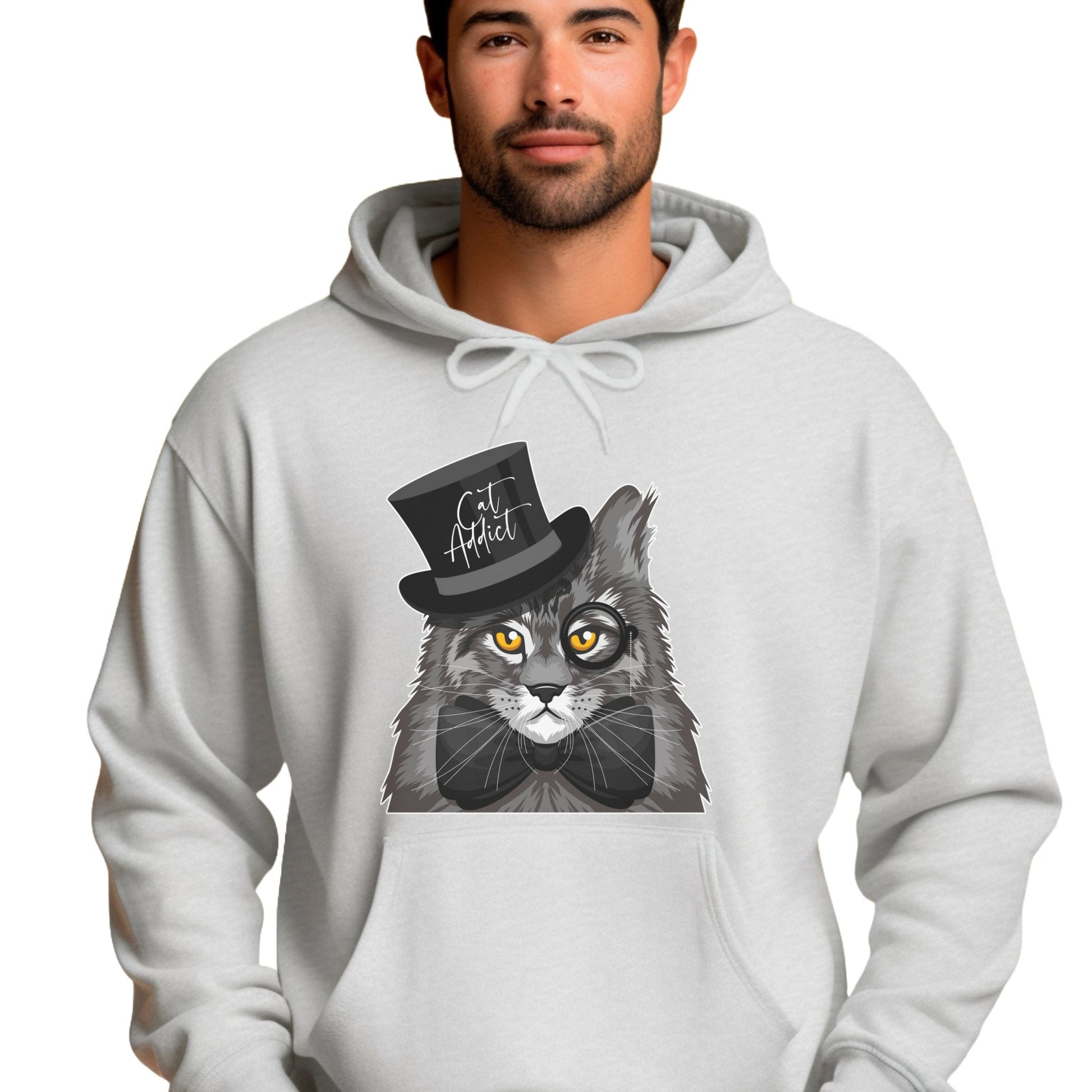 Ash_Cat Addict_Maine Coon Feline Themed Hooded_Sweatshirt Unisex