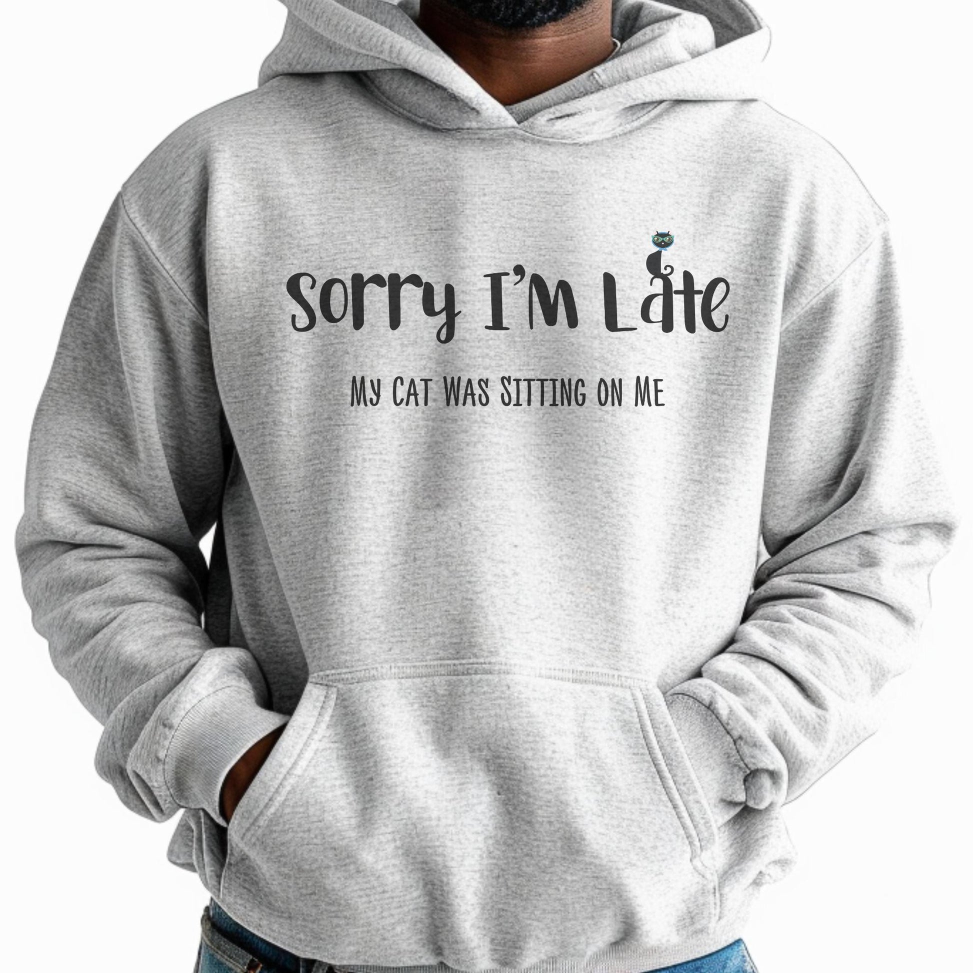 Ash My_Cat_Was_Sitting_On_Me_Unisex_Hooded_Sweatshirt