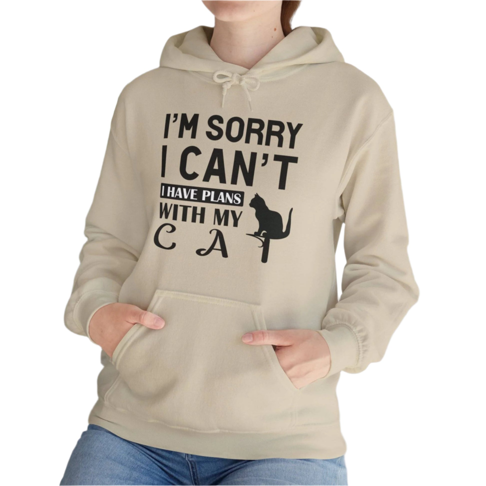 Sand Plans With My Cat Hooded Sweatshirt Unisex