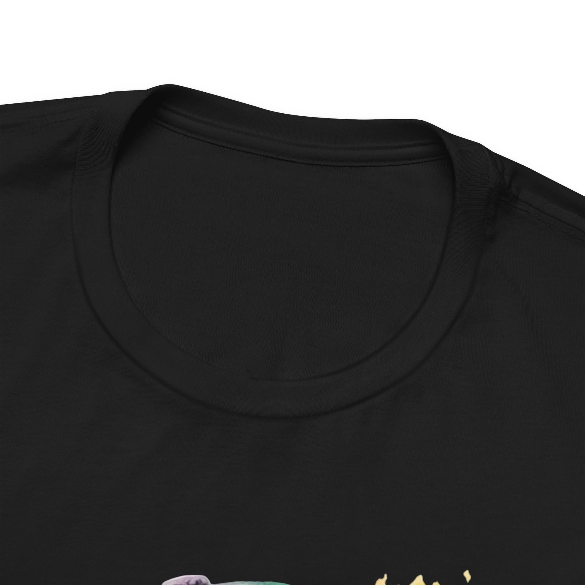 Black Baker Boy Cat T-Shirt Unisex Crew Neck