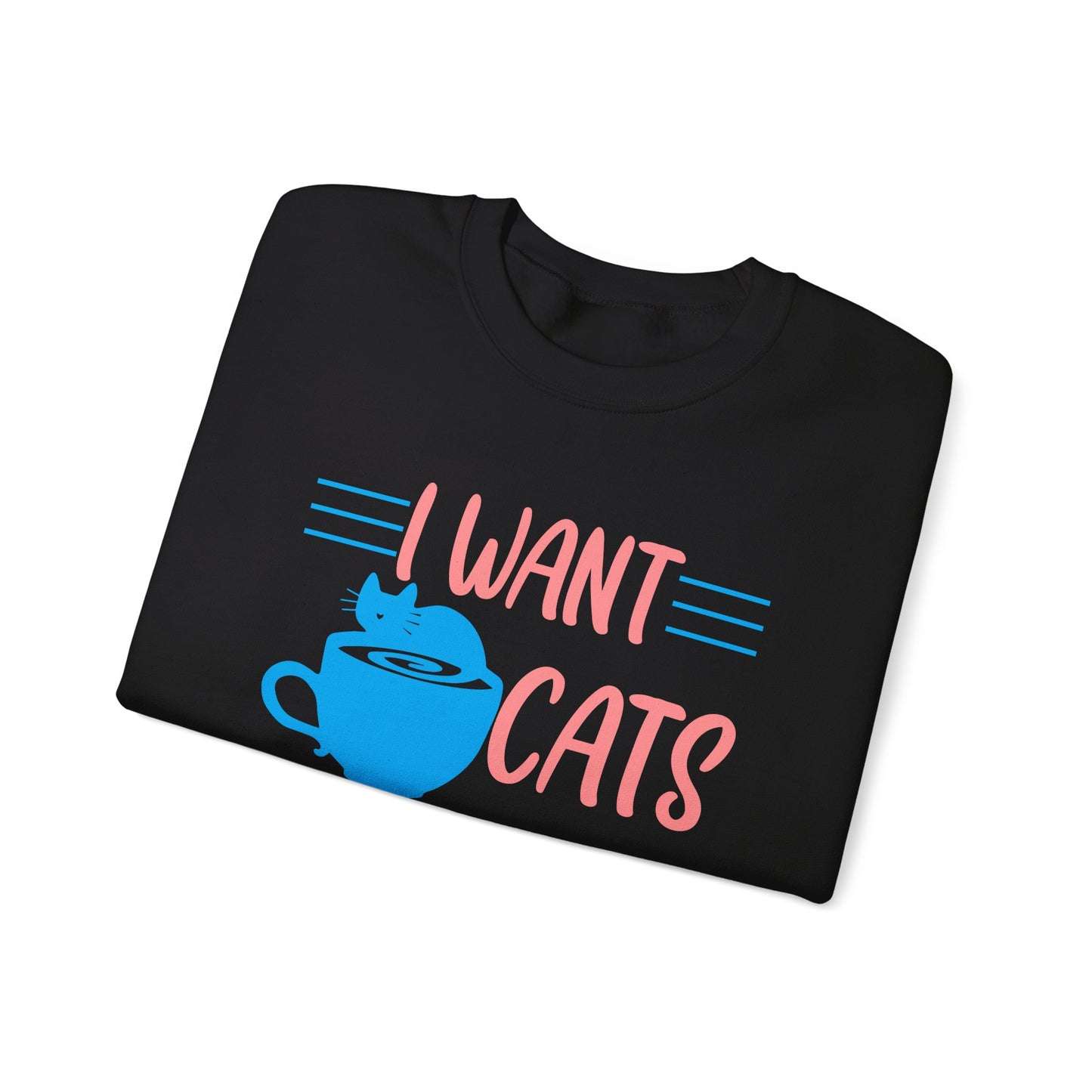 Black Cats Cake & Coffee Crewneck Unisex Sweatshirt