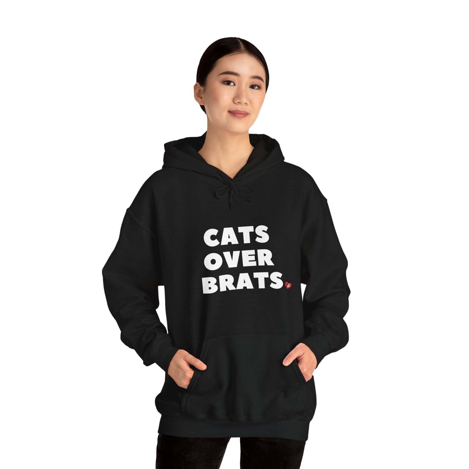 Black Cats Over Brats Hooded Sweatshirt Unisex