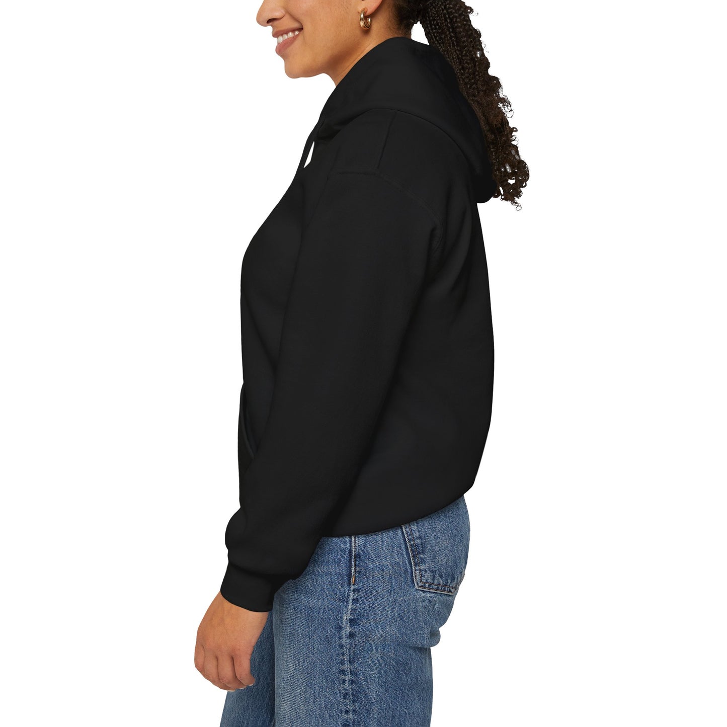 Black Lost In Music Cat Themed Hooded Sweatshirt Unisex