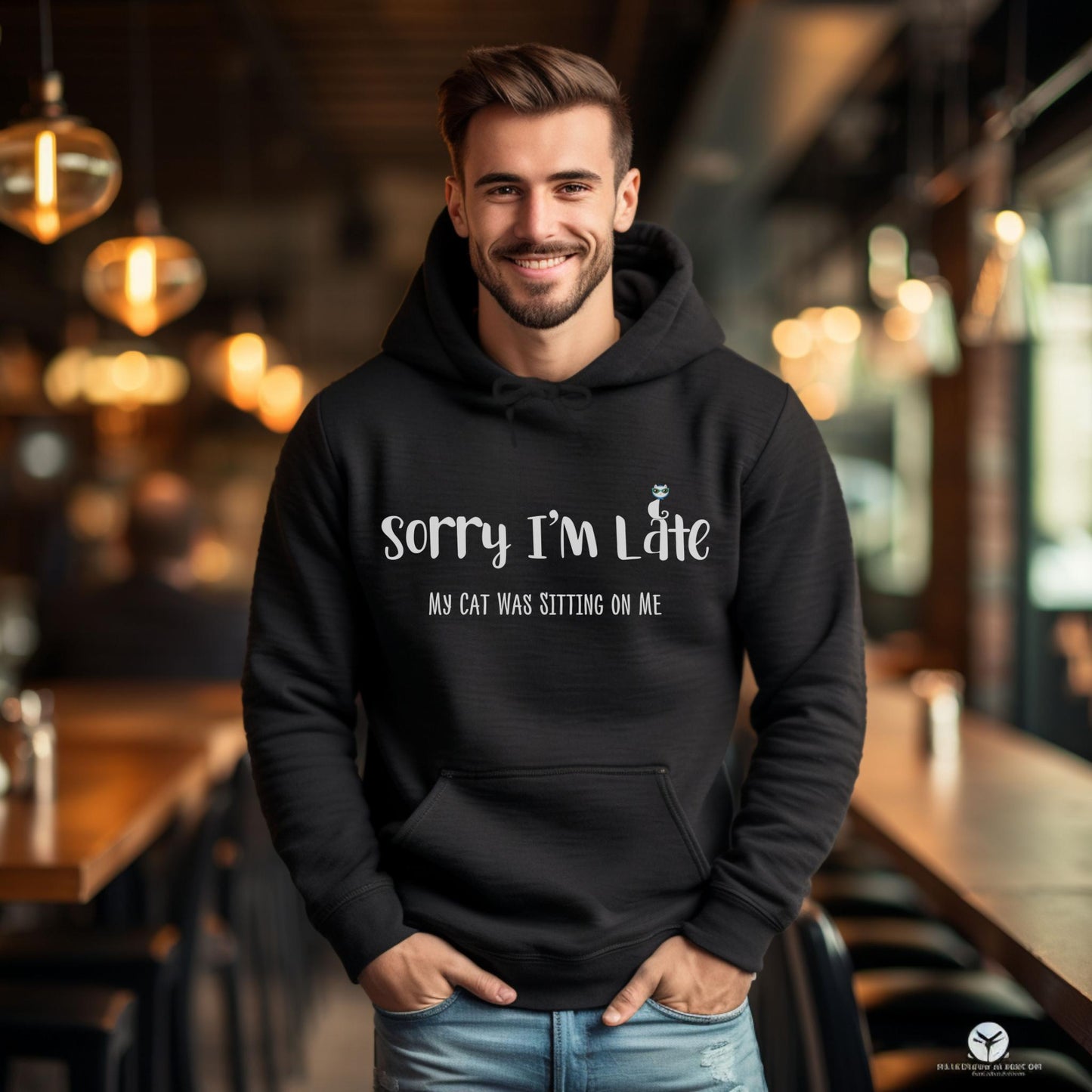 Black My_Cat_Was_Sitting_On_Me_Unisex_Hooded_Sweatshirt
