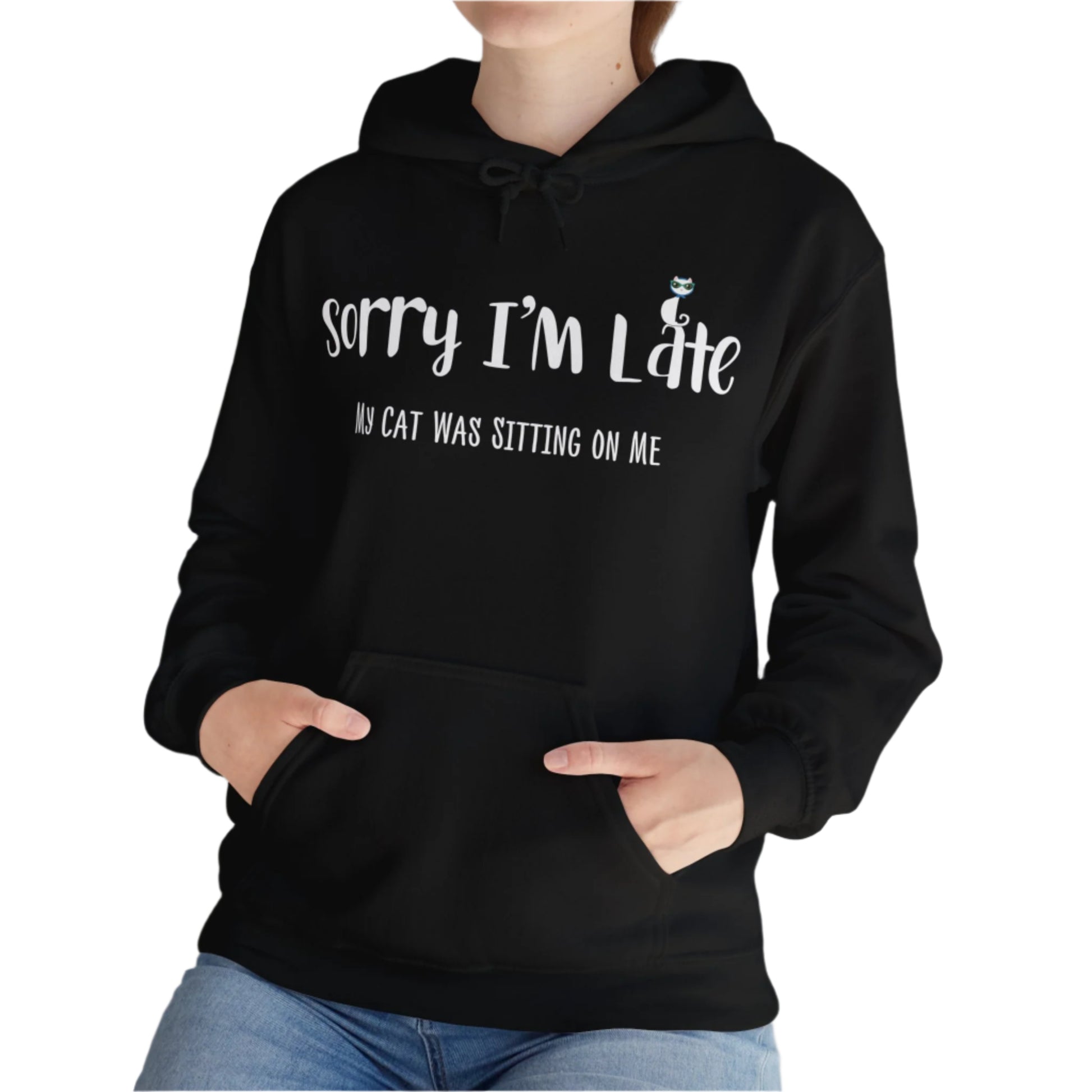 Black My_Cat_Was_Sitting_On_Me_Unisex_Hooded_Sweatshirt
