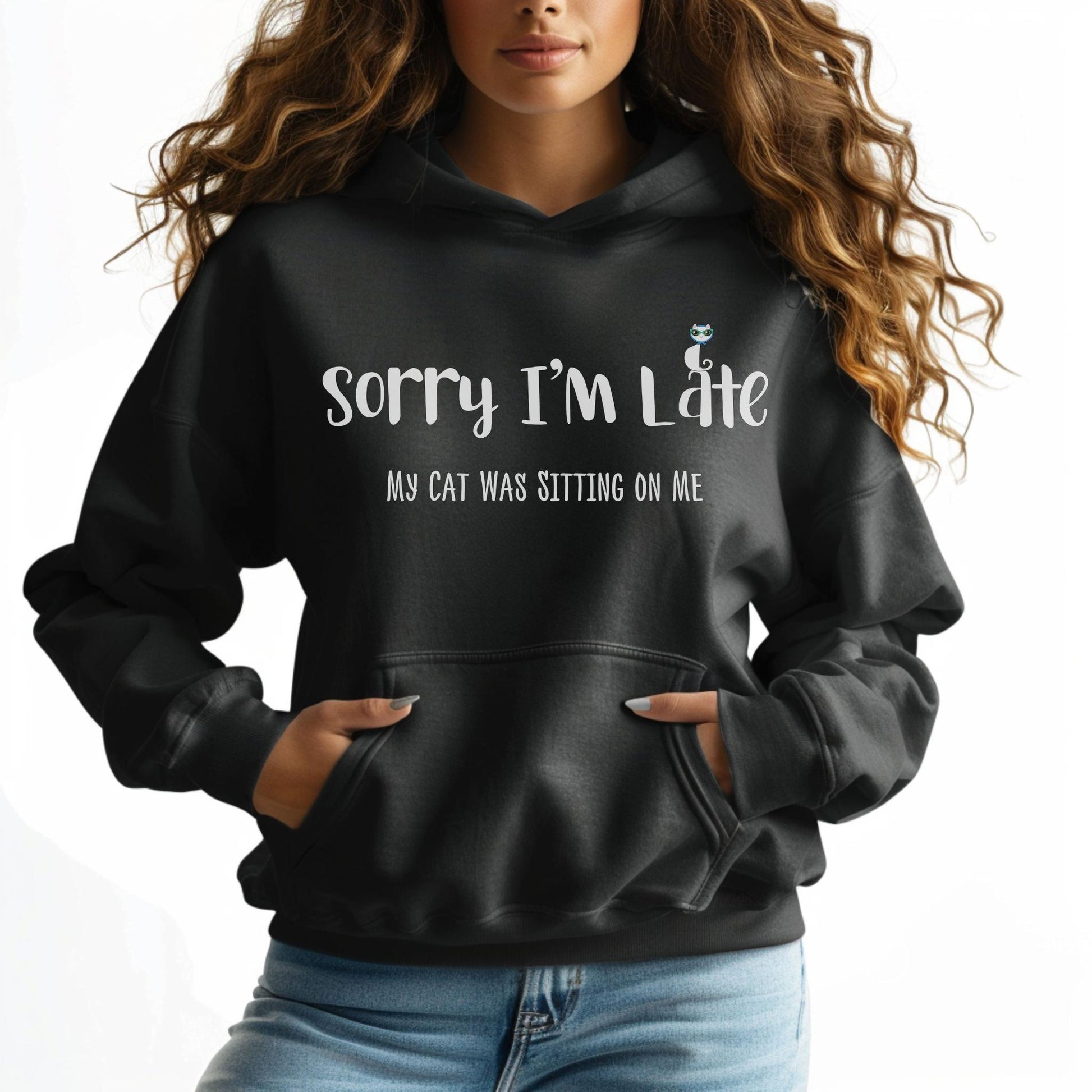 Black My_Cat_Was_Sitting_On_Me_Unisex_Hooded_Sweatshirt