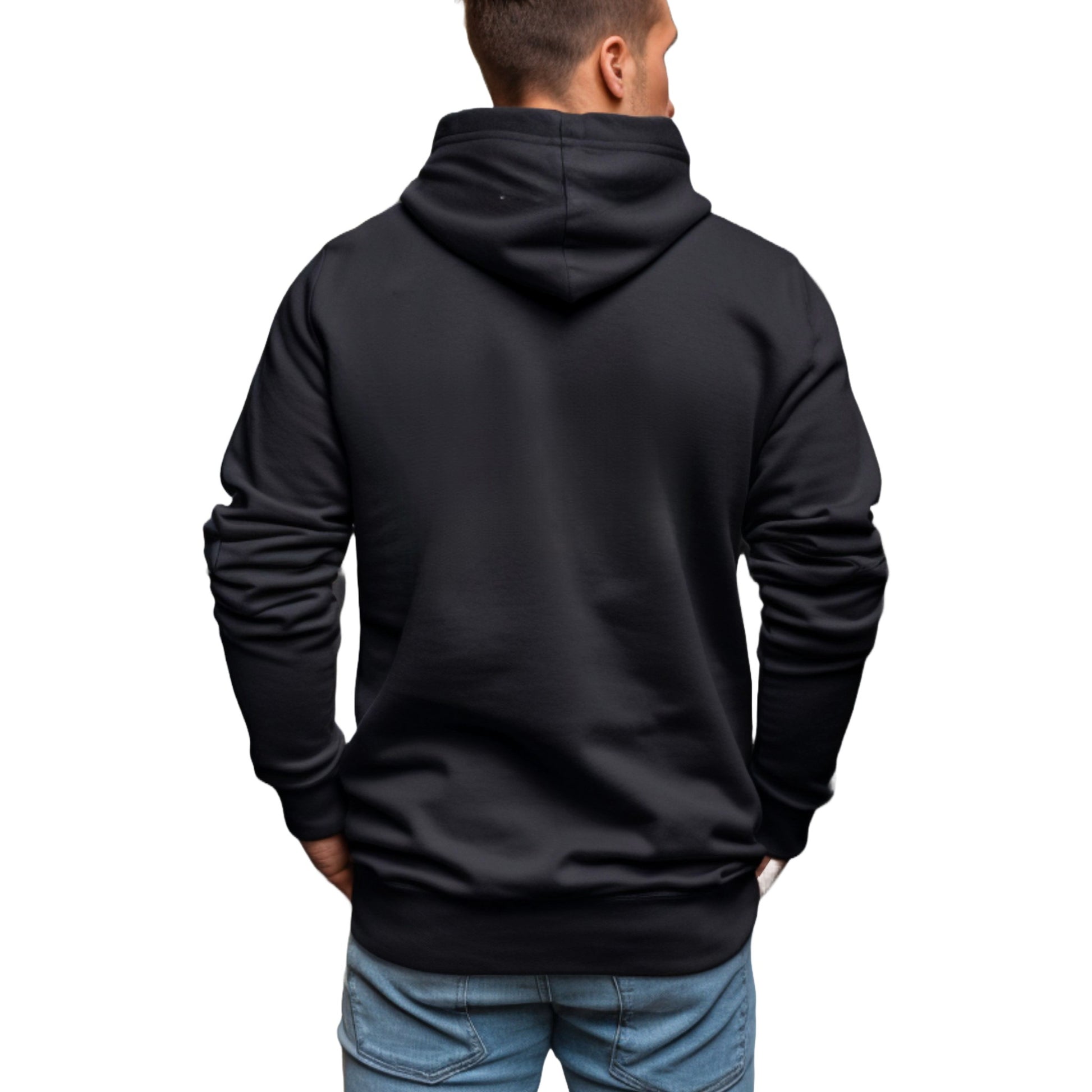 Black Not Lazy Cat Themed Hooded Sweatshirt Unisex