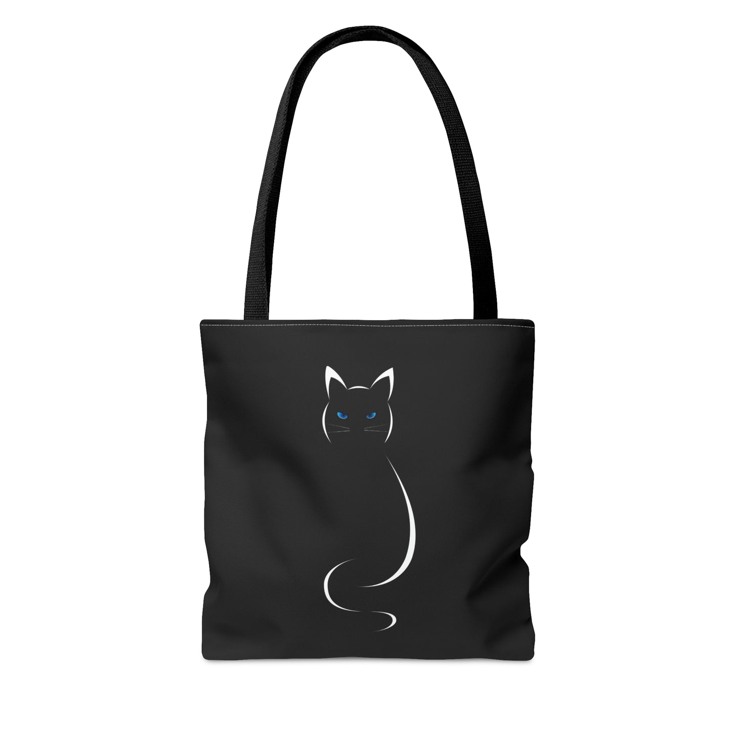 Black tote bag with 'Cats Over Brats' text  