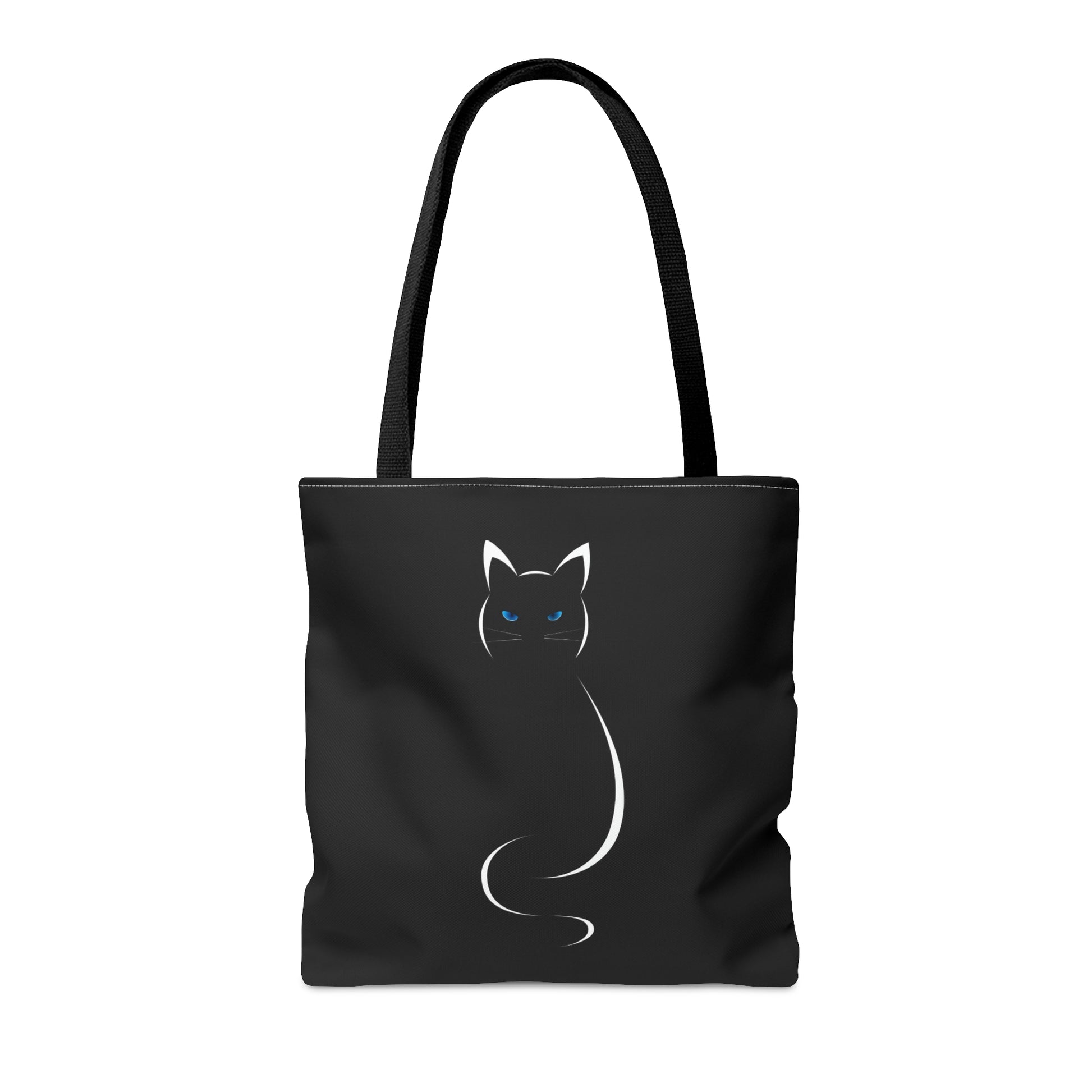 Black tote bag with 'Cats Over Brats' text  