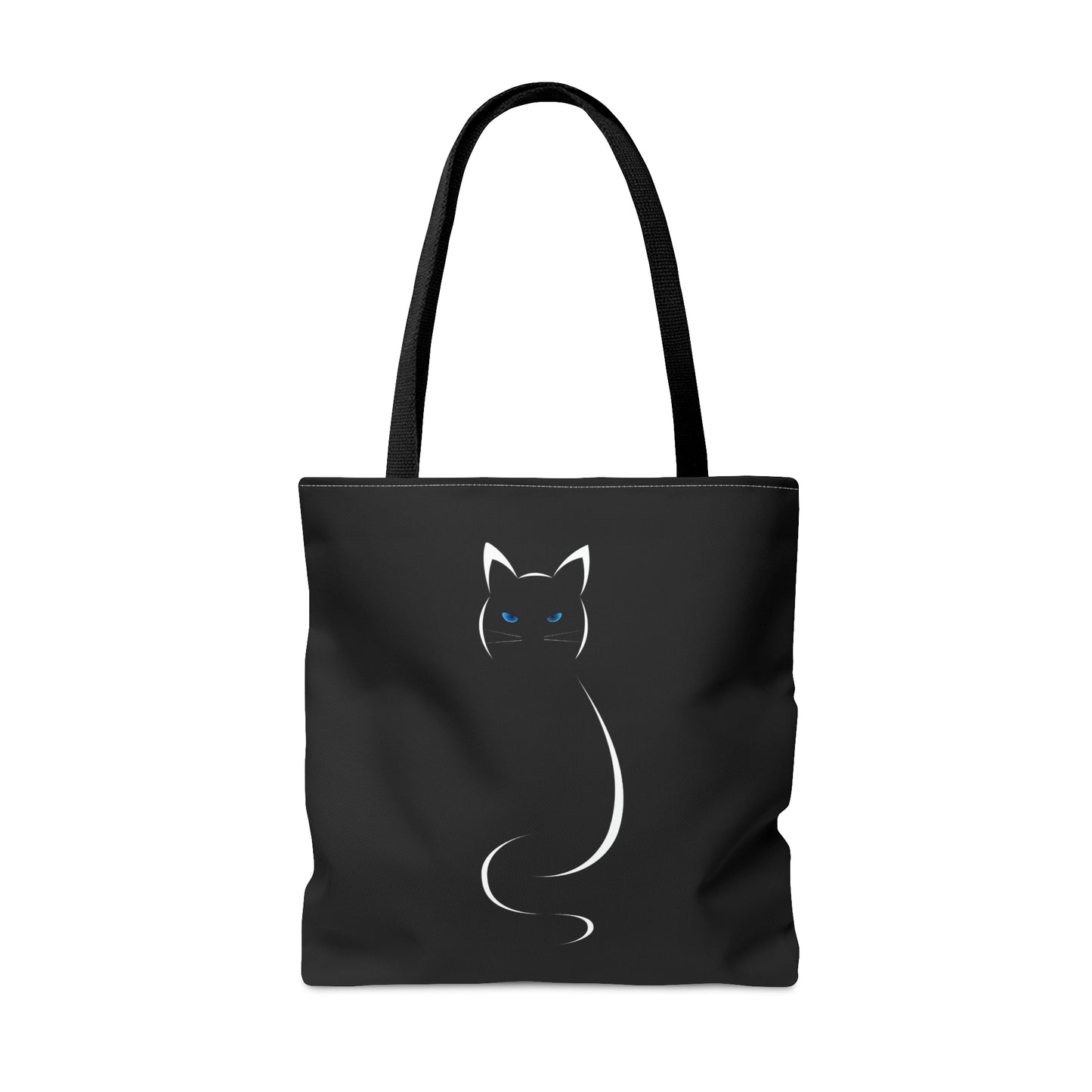 Black tote bag with 'Cats Over Brats' text  