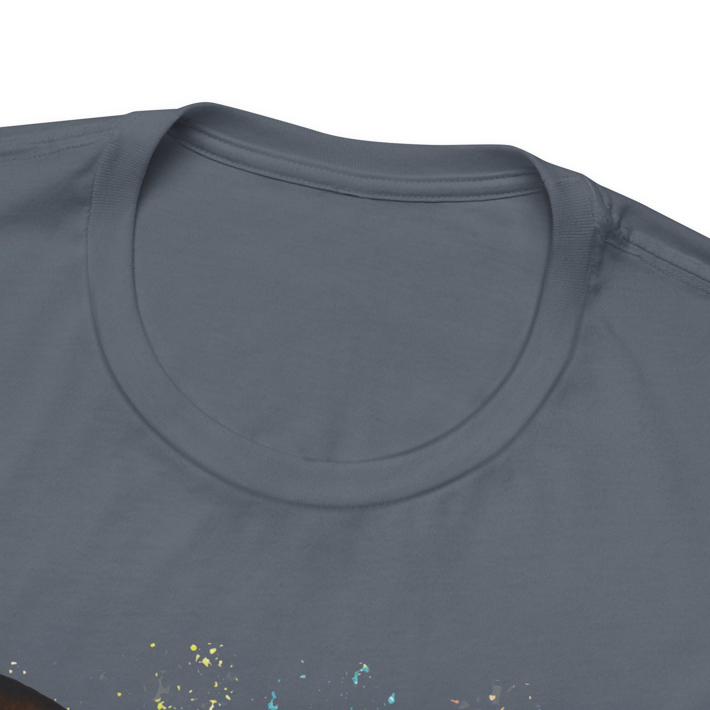 Steel Blue Awesome Cat T-Shirt Crew Neck Unisex