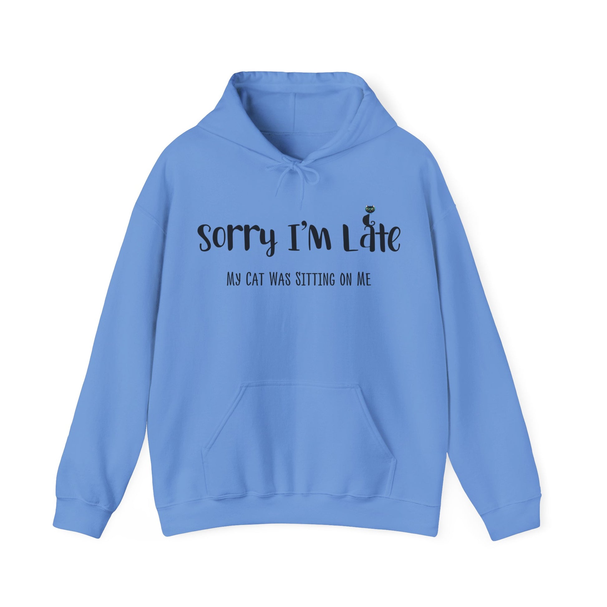 Carolina Blue My_Cat_Was_Sitting_On_Me_Unisex_Hooded_Sweatshirt