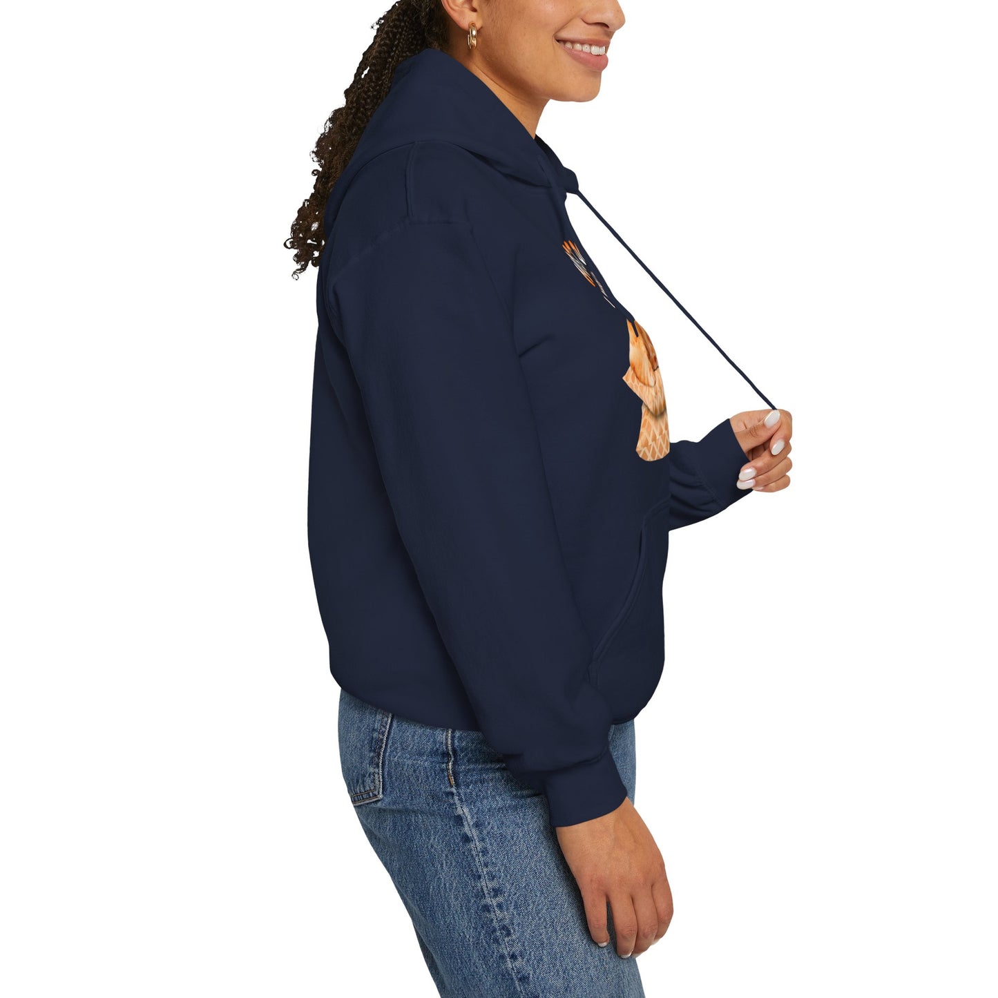 Navy Most Days Cat Themed Hooded Sweatshirt Unisex 