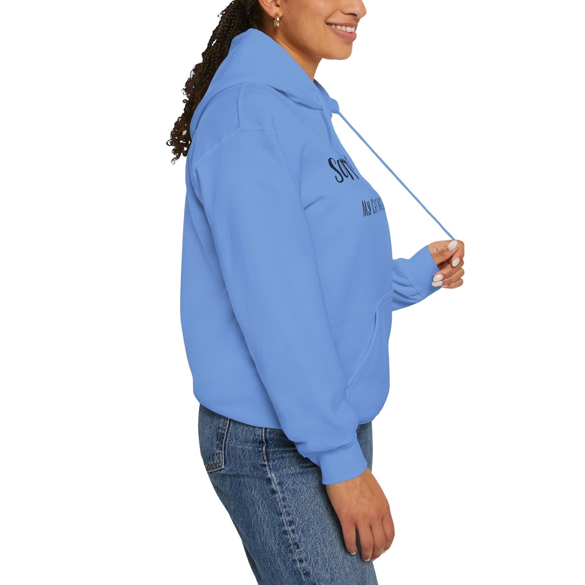 Carolina Blue My_Cat_Was_Sitting_On_Me_Unisex_Hooded_Sweatshirt