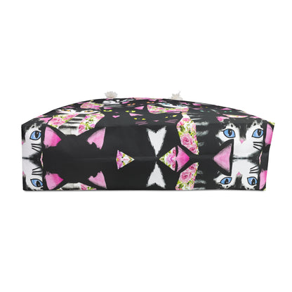 Cats & Roses Weekender Tote Bag