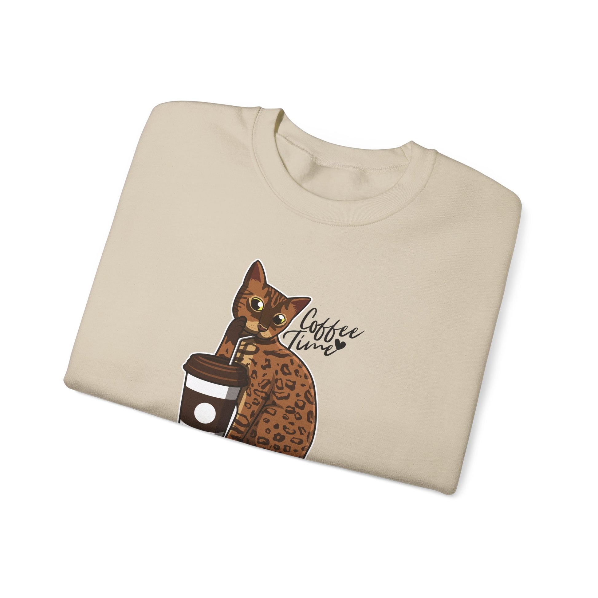 Sand Drinking Bengal Cat Unisex Sweatshirt