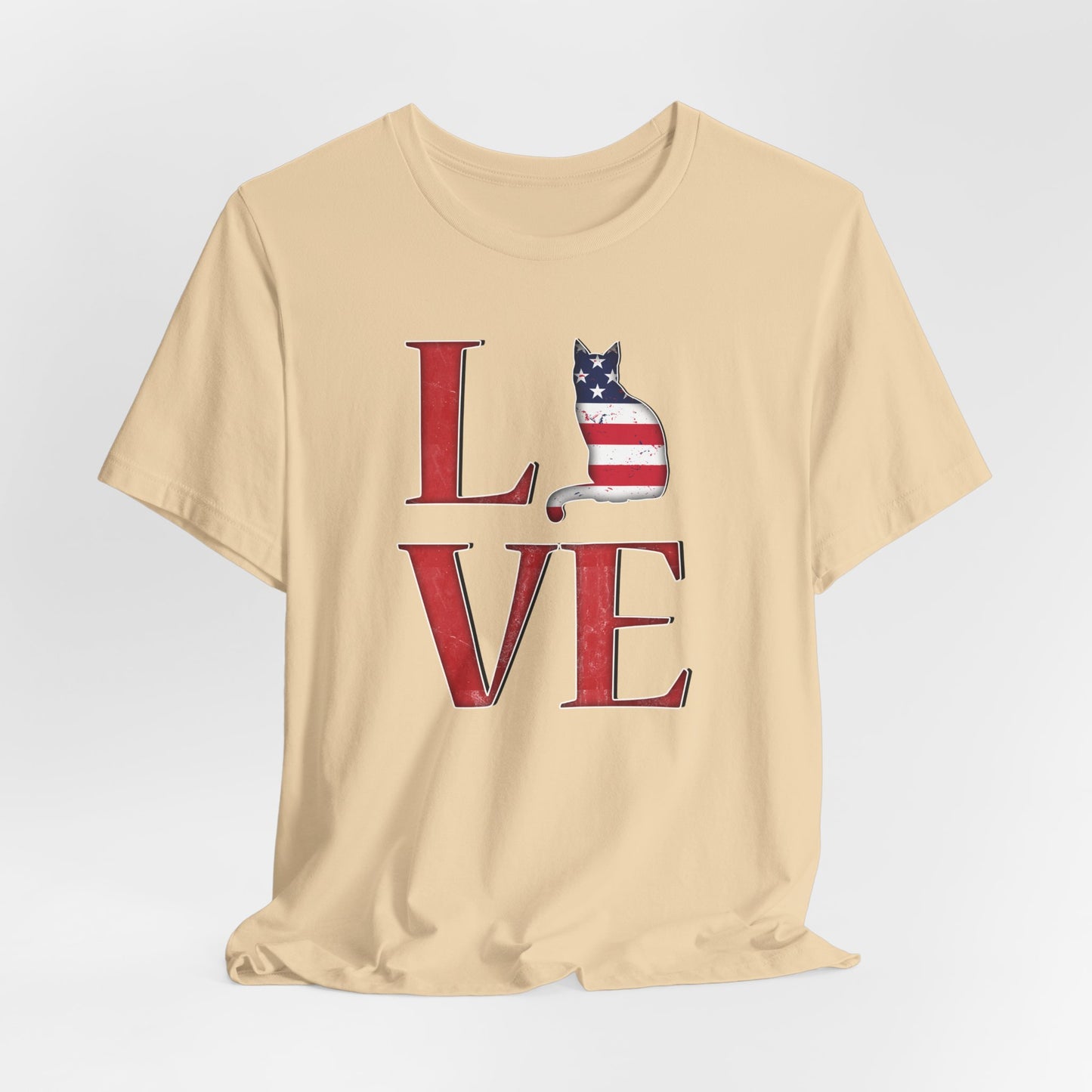 Cream Love USA T-Shirt Cat Themed Unisex