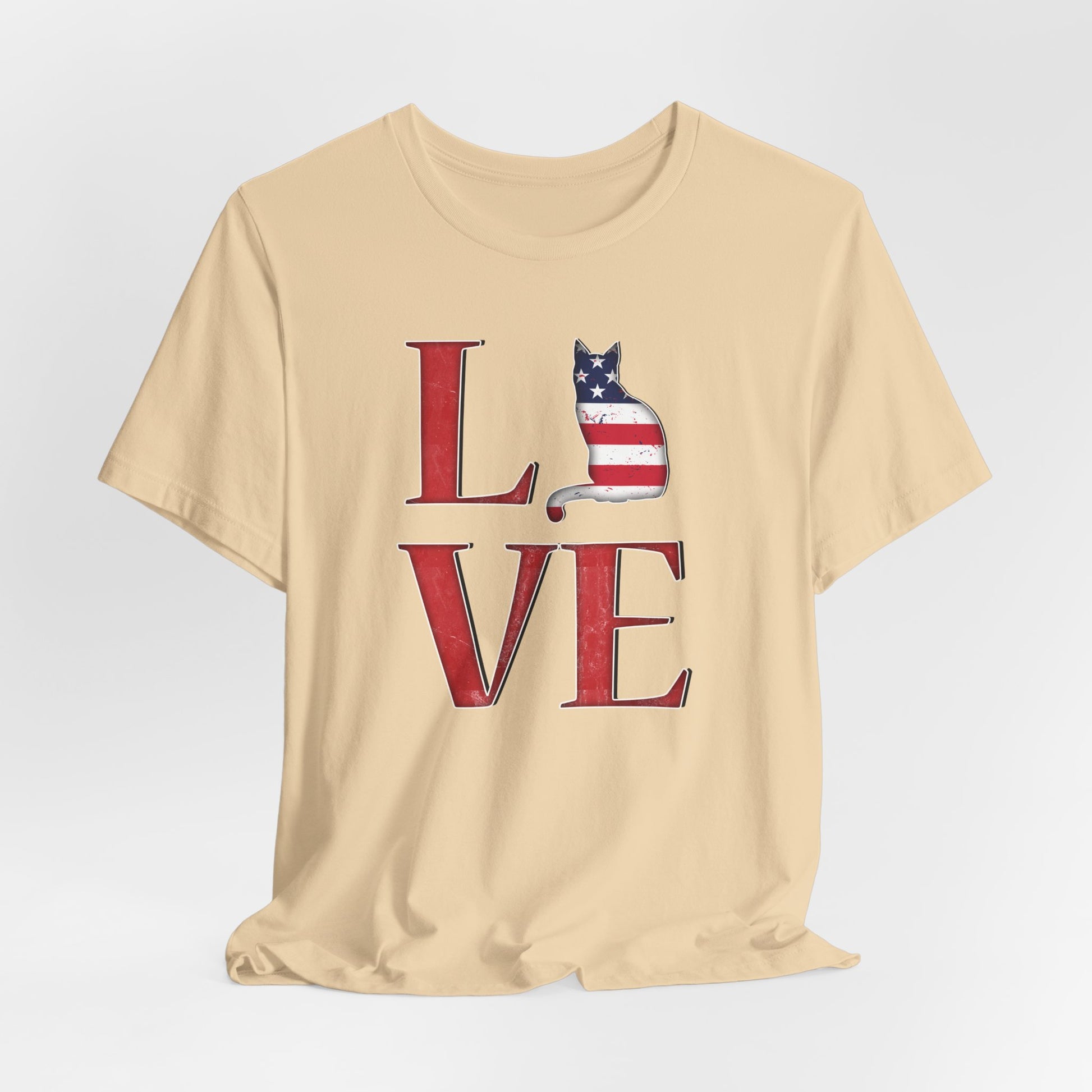 Cream Love USA T-Shirt Cat Themed Unisex