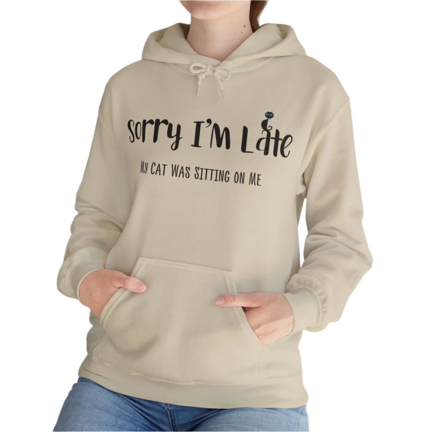 Sand My_Cat_Was_Sitting_On_Me_Unisex_Hooded_Sweatshirt