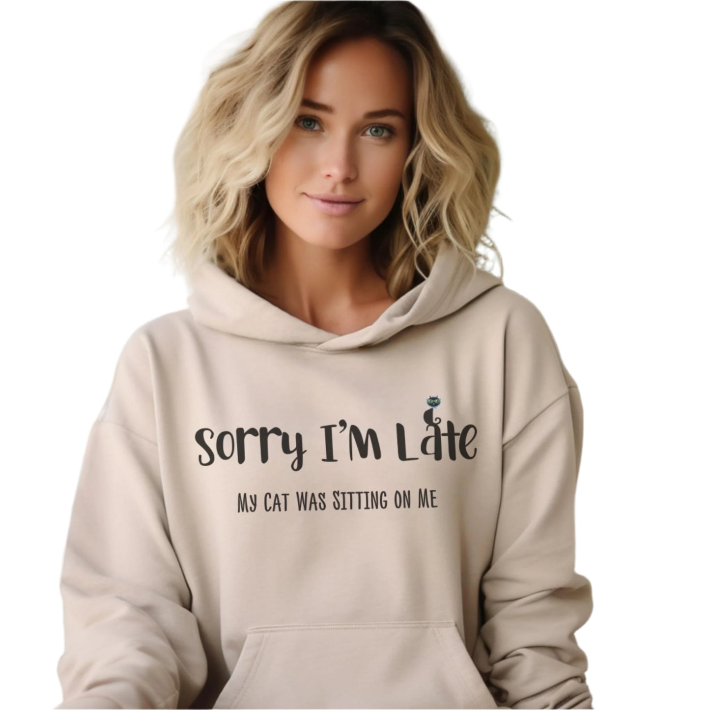 Sand My_Cat_Was_Sitting_On_Me_Unisex_Hooded_Sweatshirt