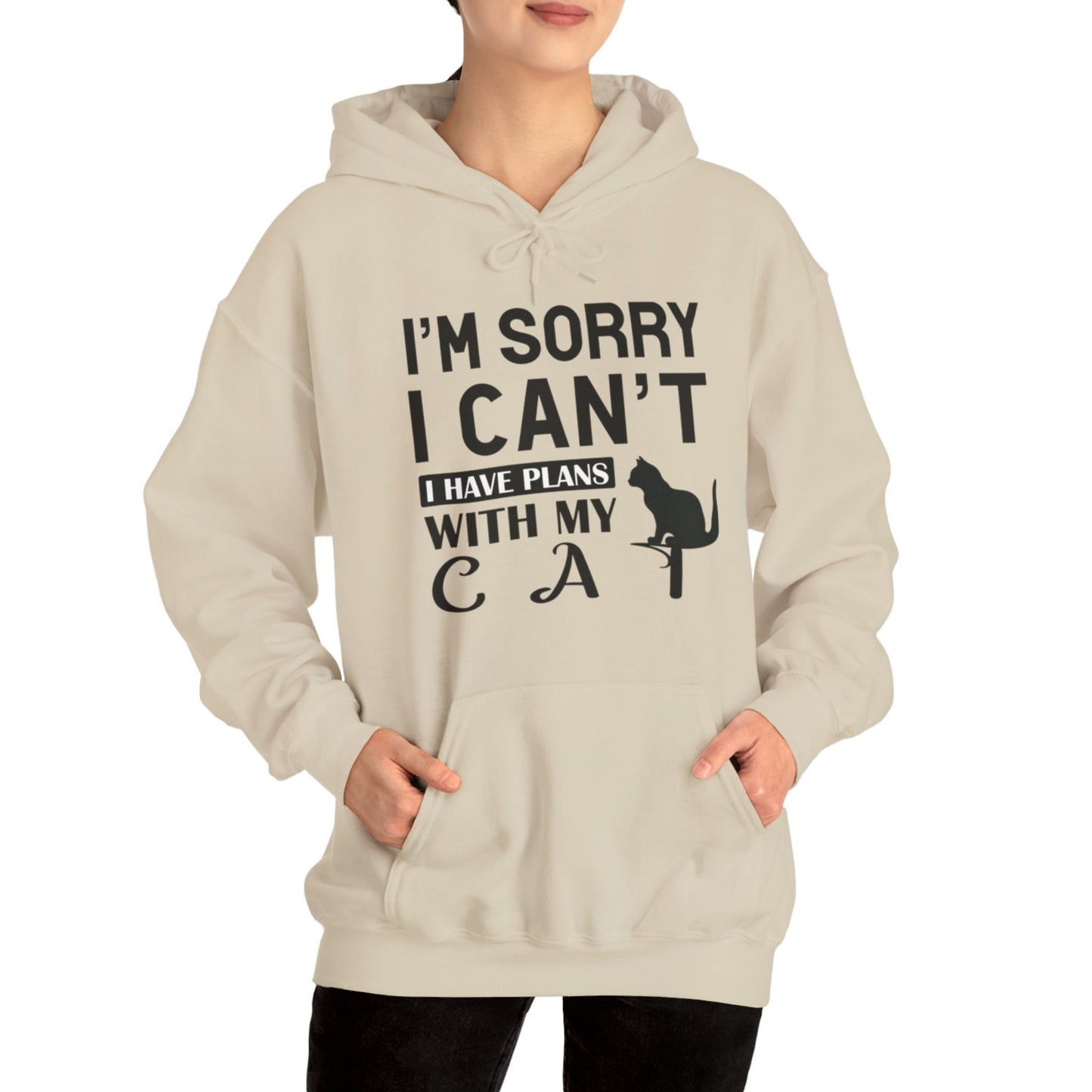 Sand Plans With My Cat Hooded Sweatshirt Unisex