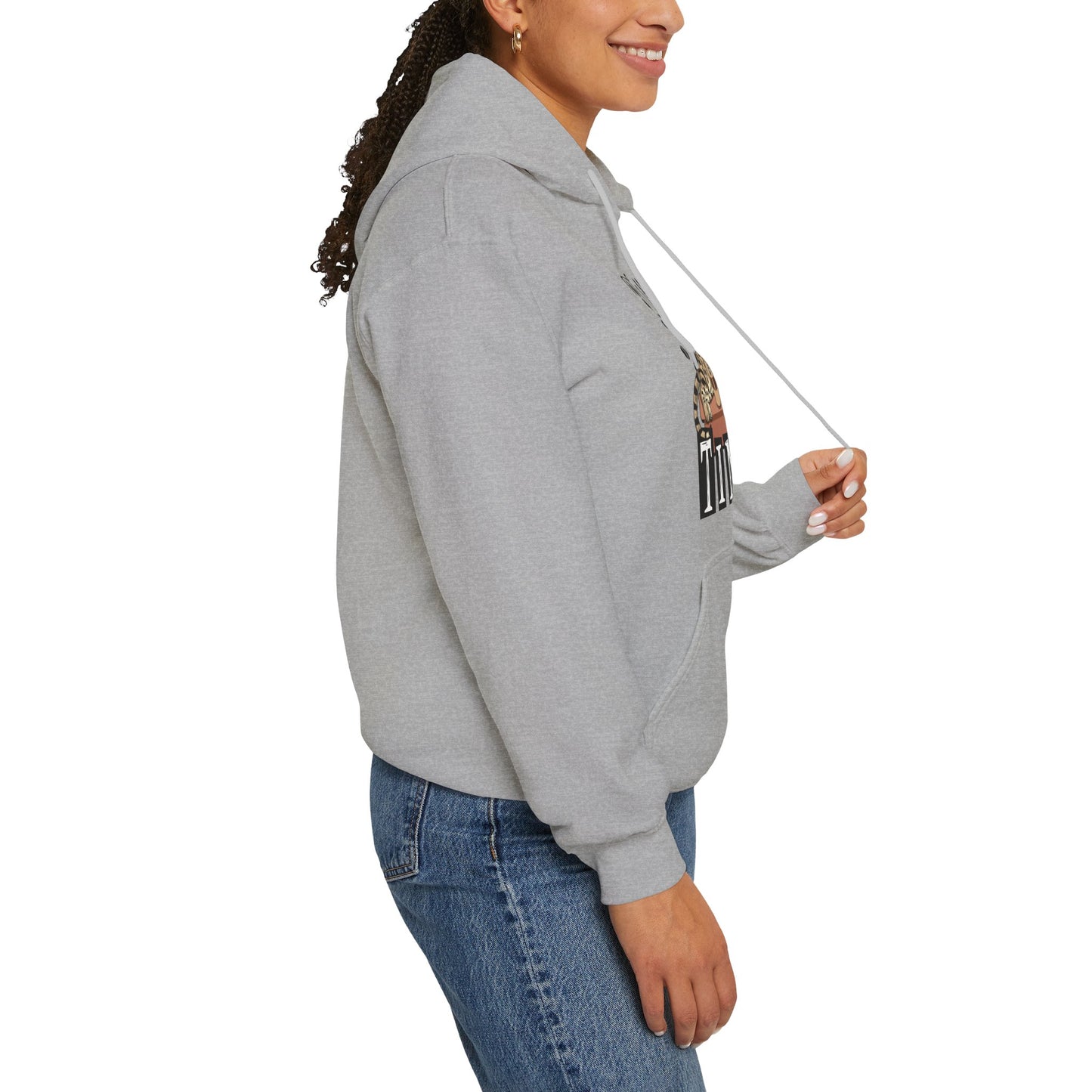 Oyster C☕ffee Beans & Love Hearts Cat Themed Hooded Sweatshirt Unisex