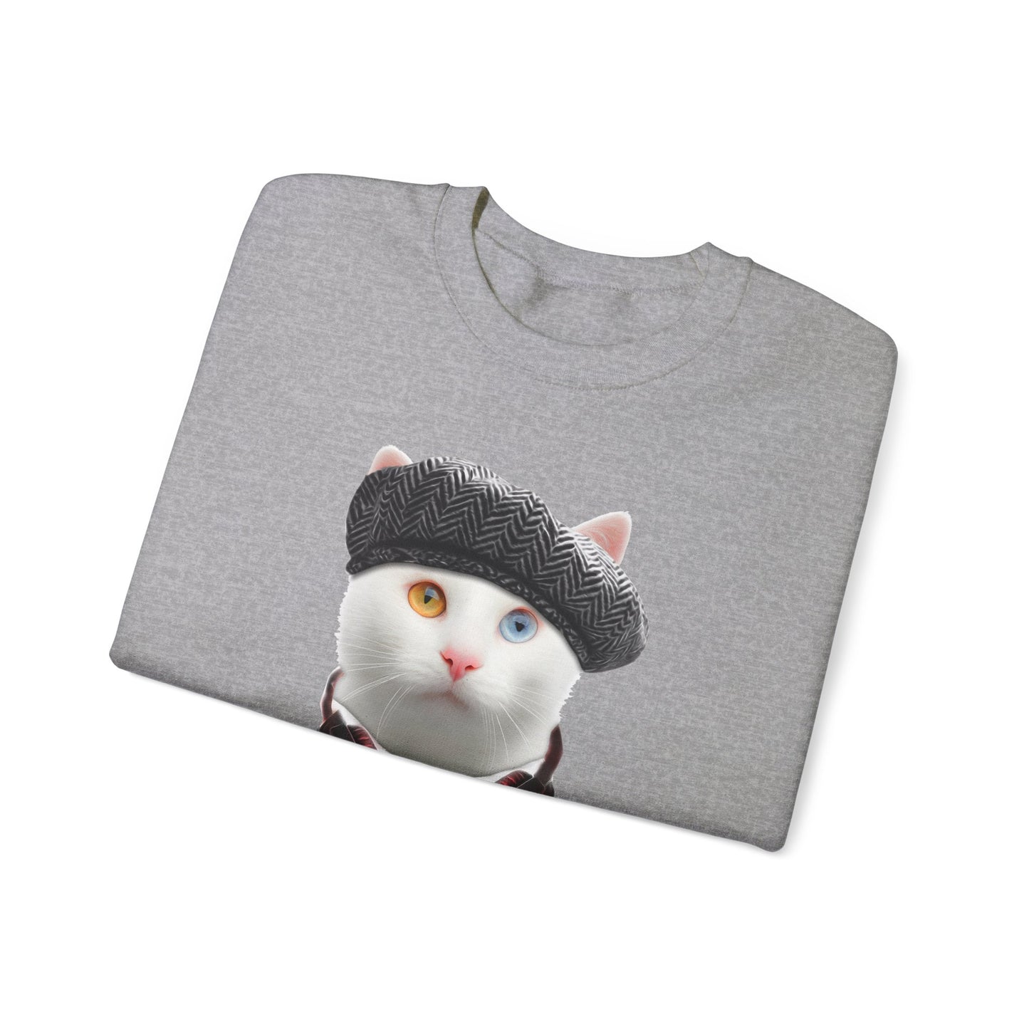 Oyster Headphones Crewneck Cat Themed Unisex Sweatshirt